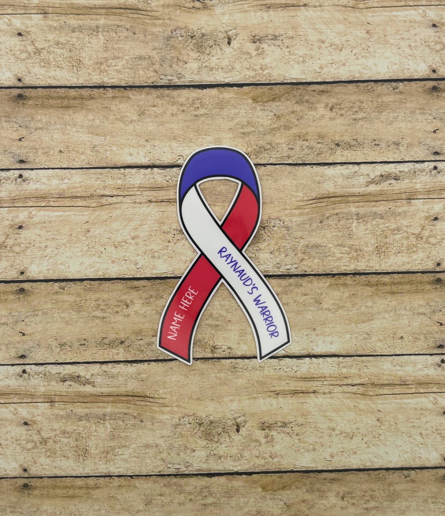 Raynaud's Warrior Custom Ribbon Sticker