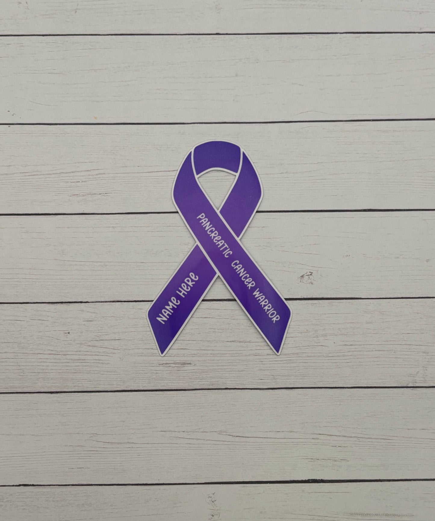 Pancreatic Cancer Warrior Custom Ribbon Sticker