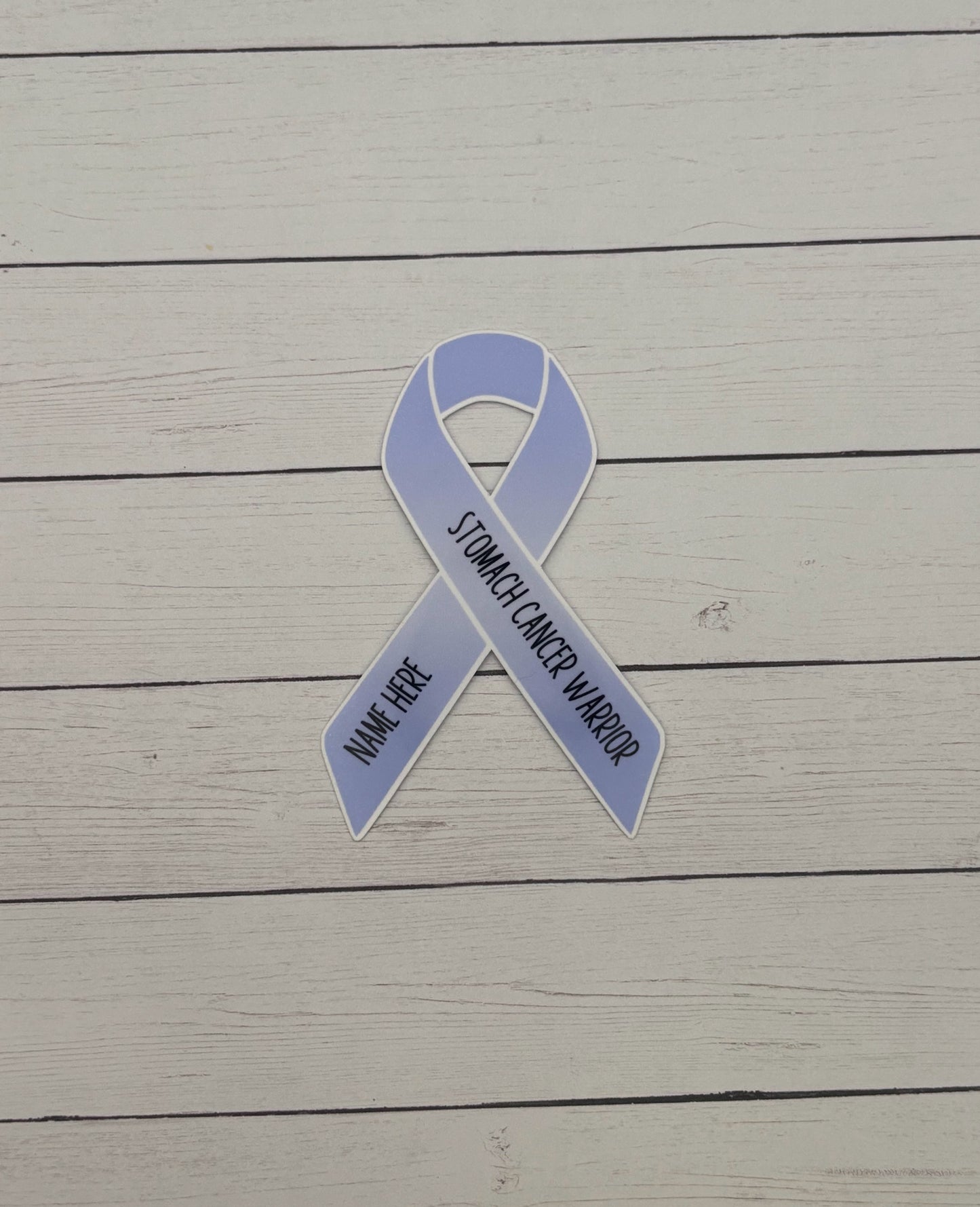 Stomach Cancer Warrior Custom Ribbon Sticker