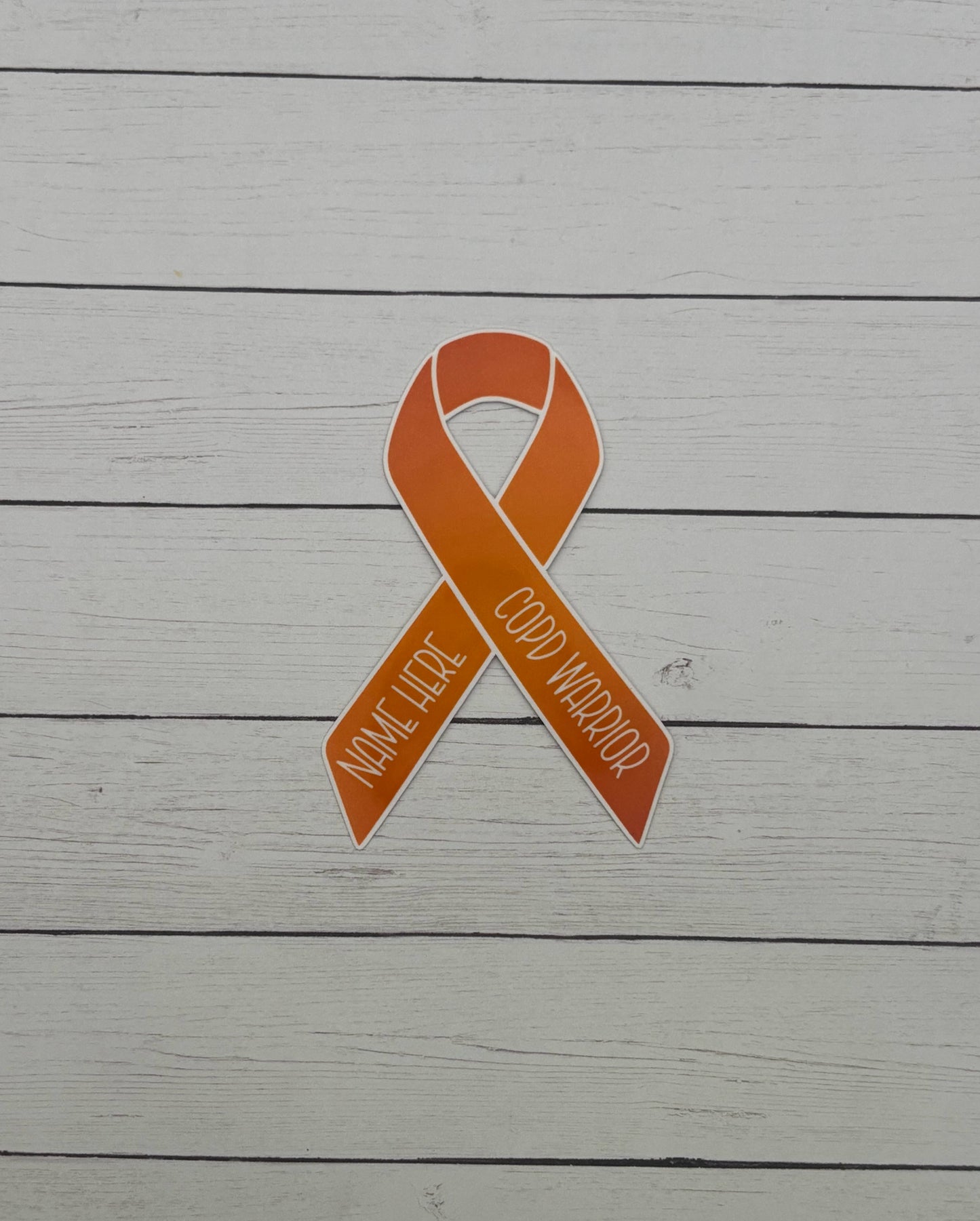 COPD Warrior Custom Ribbon Sticker