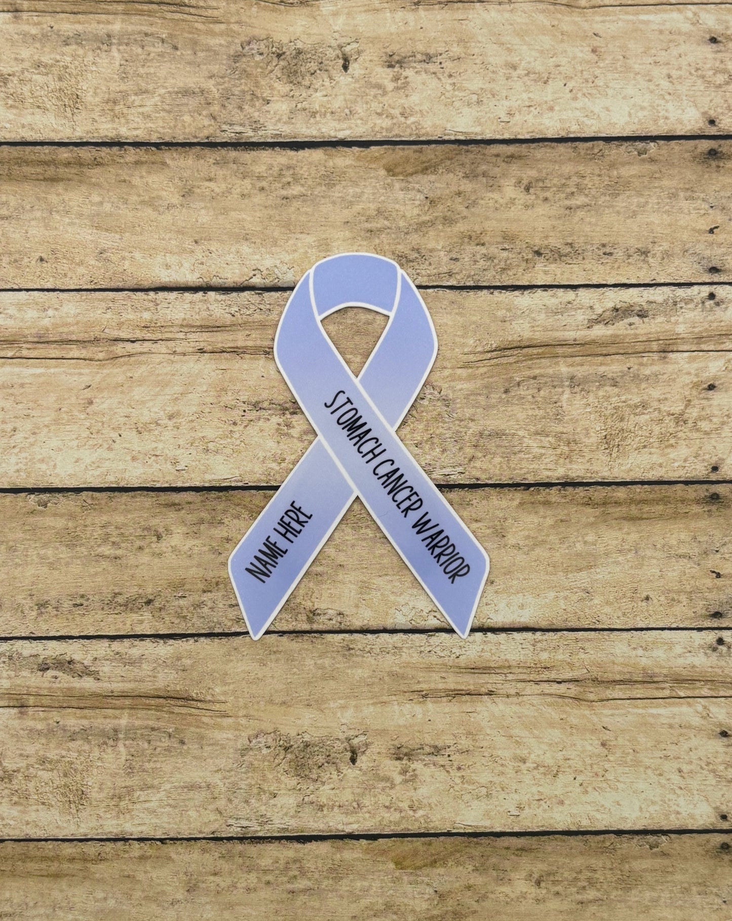 Stomach Cancer Warrior Custom Ribbon Sticker