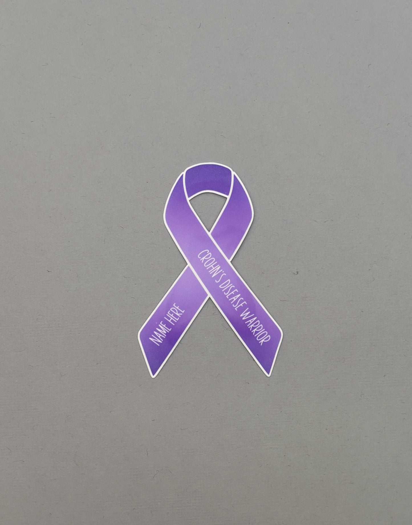Crohn's Disease Warrior Custom Ribbon Sticker