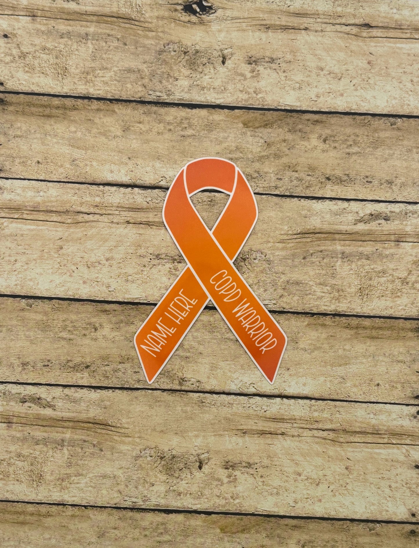 COPD Warrior Custom Ribbon Sticker