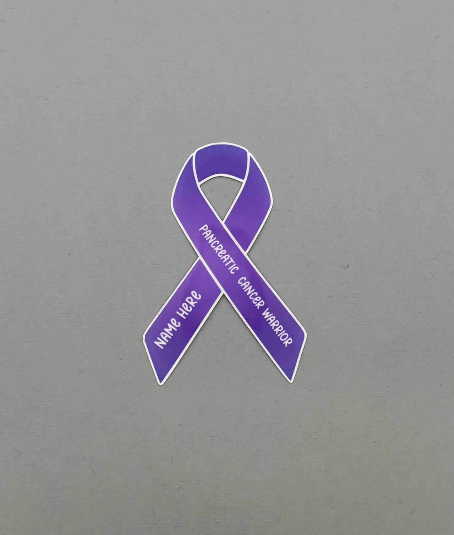 Pancreatic Cancer Warrior Custom Ribbon Sticker