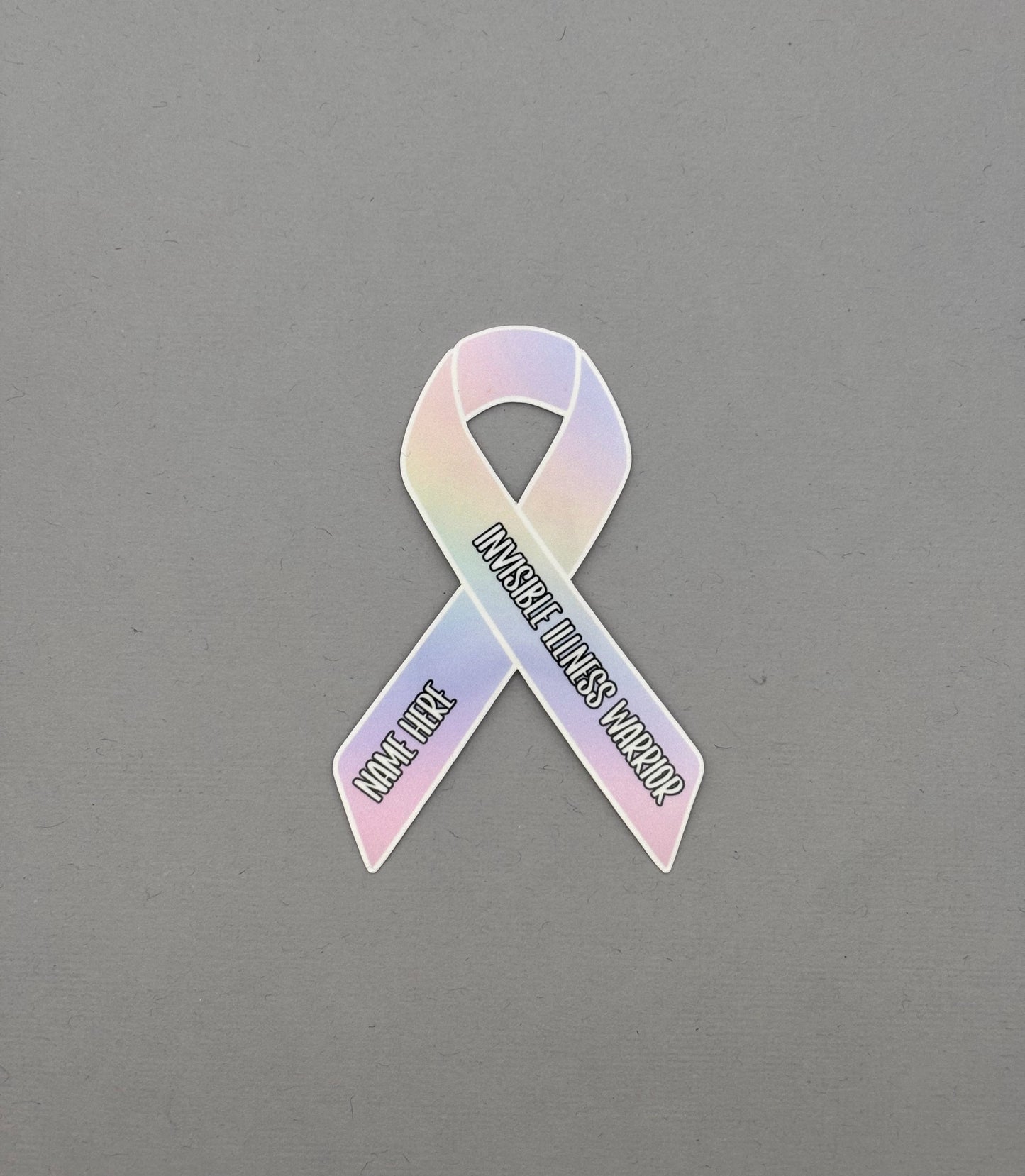 Invisible Illness Warrior Custom Ribbon Sticker