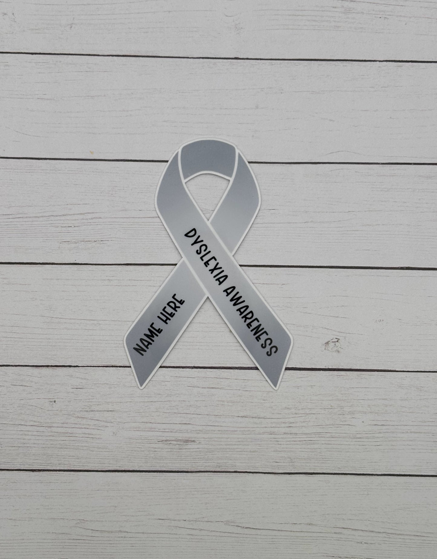 Dyslexia Awareness Custom Ribbon Sticker