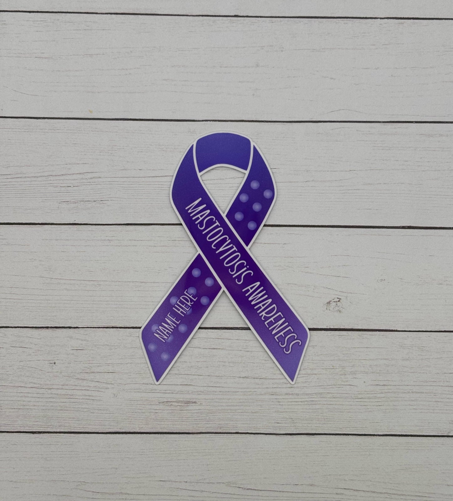 Mastocytosis Awareness Custom Ribbon Sticker