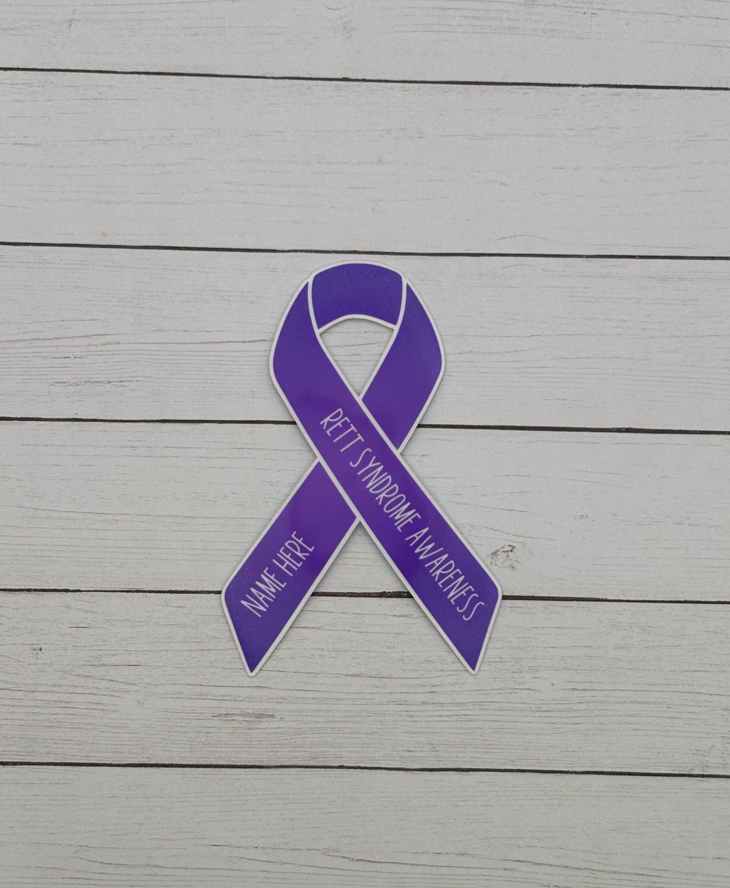 Rett Syndrome Awareness Custom Ribbon Sticker