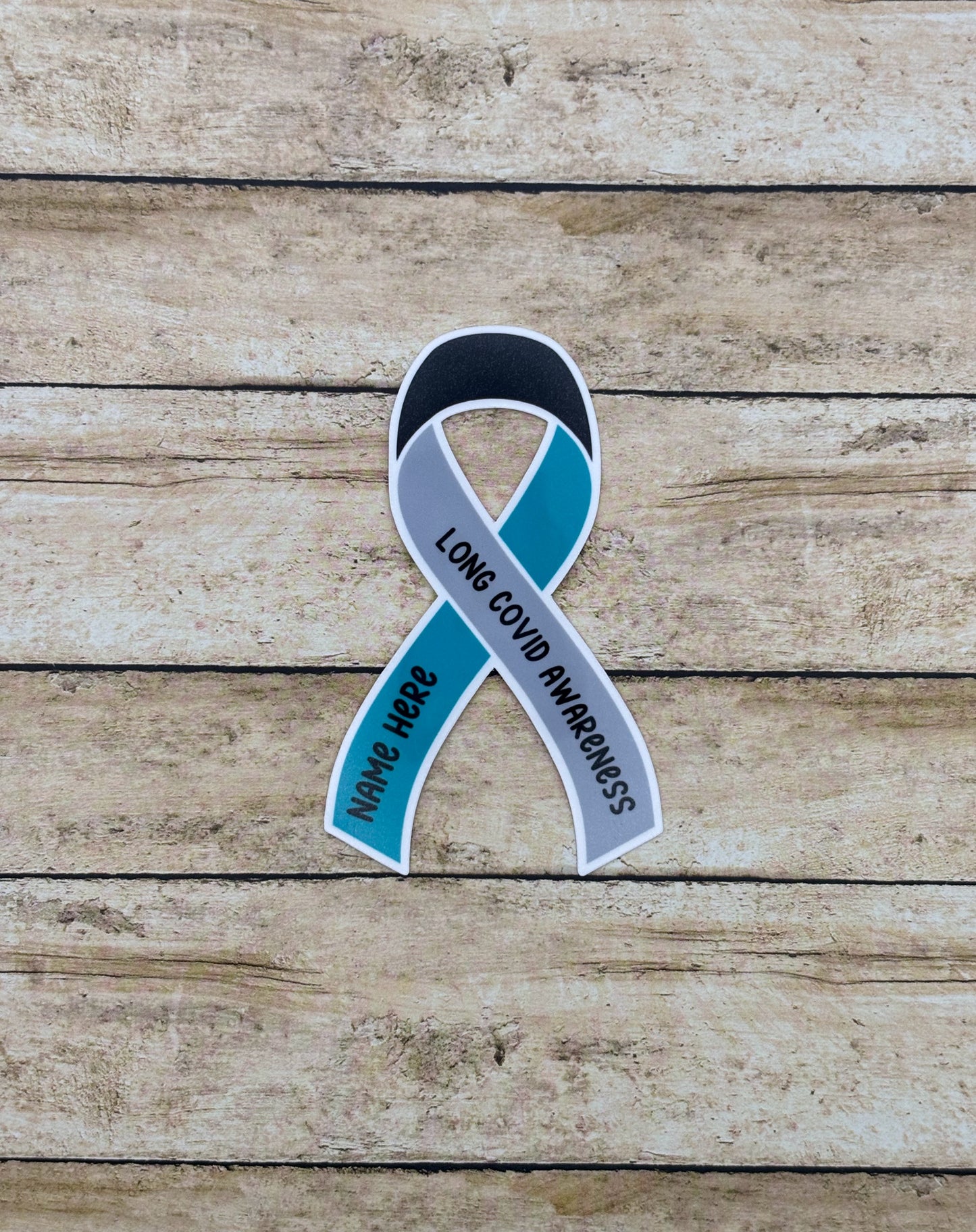 Long Covid Awareness Custom Ribbon Sticker