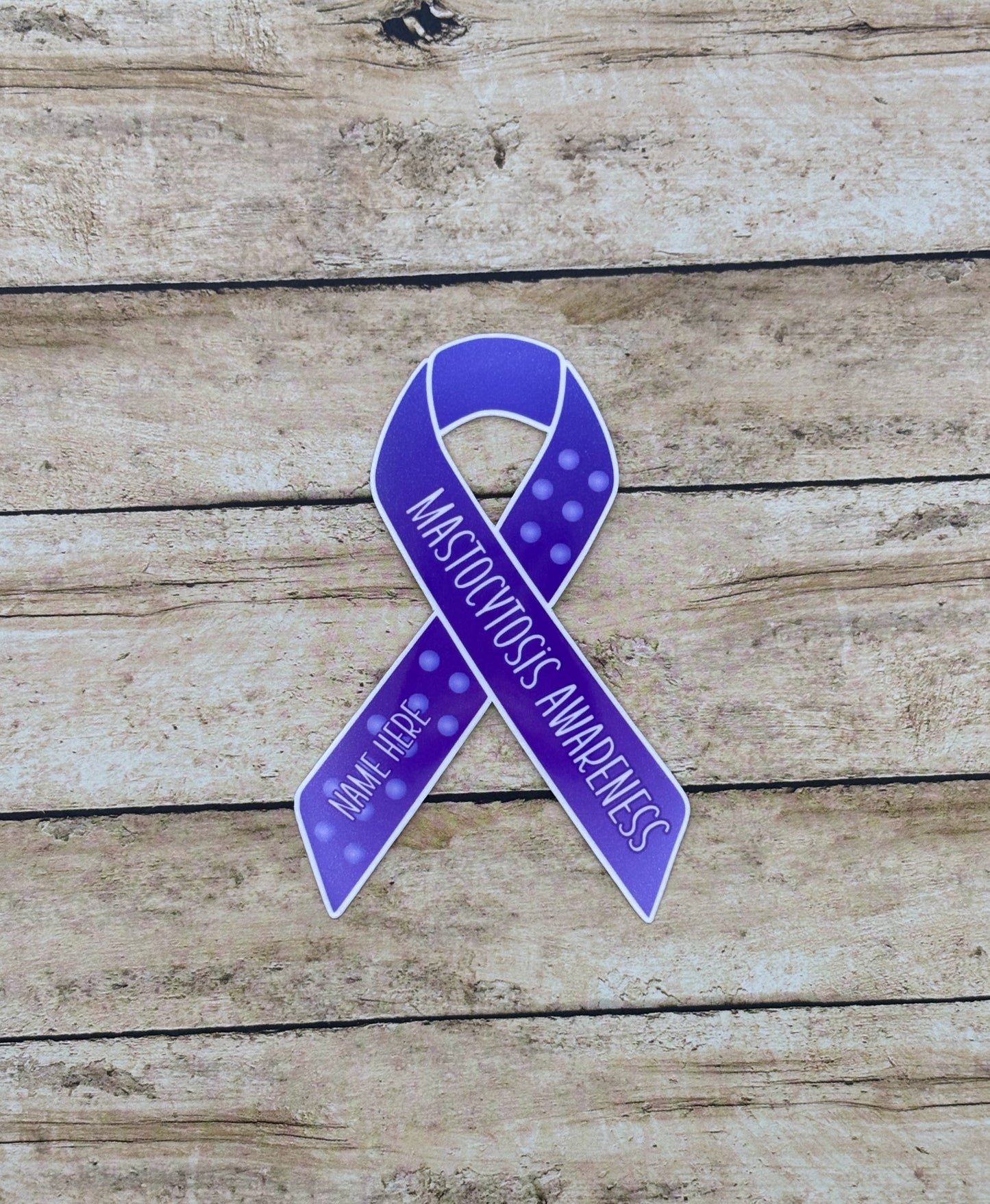 Mastocytosis Awareness Custom Ribbon Sticker