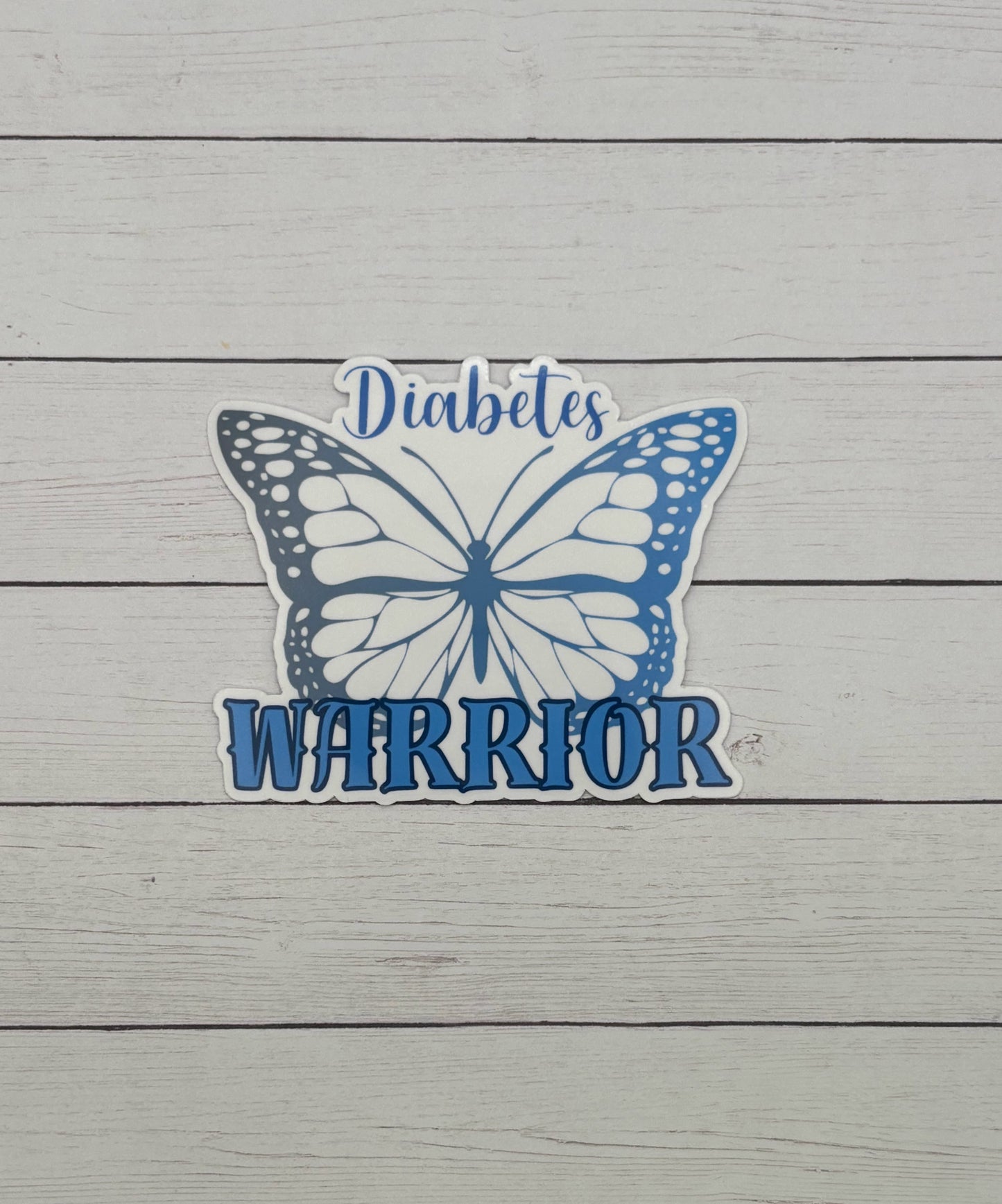 Diabetes Warrior Butterfly Sticker