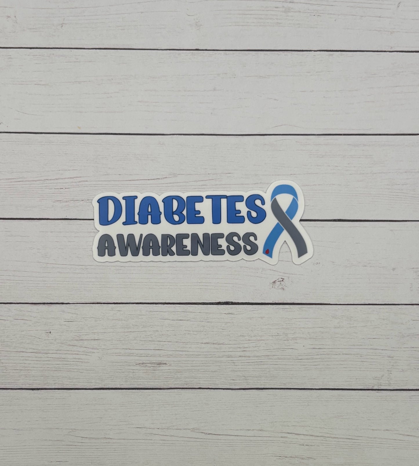 Diabetes Awareness with Ribbon Sticker