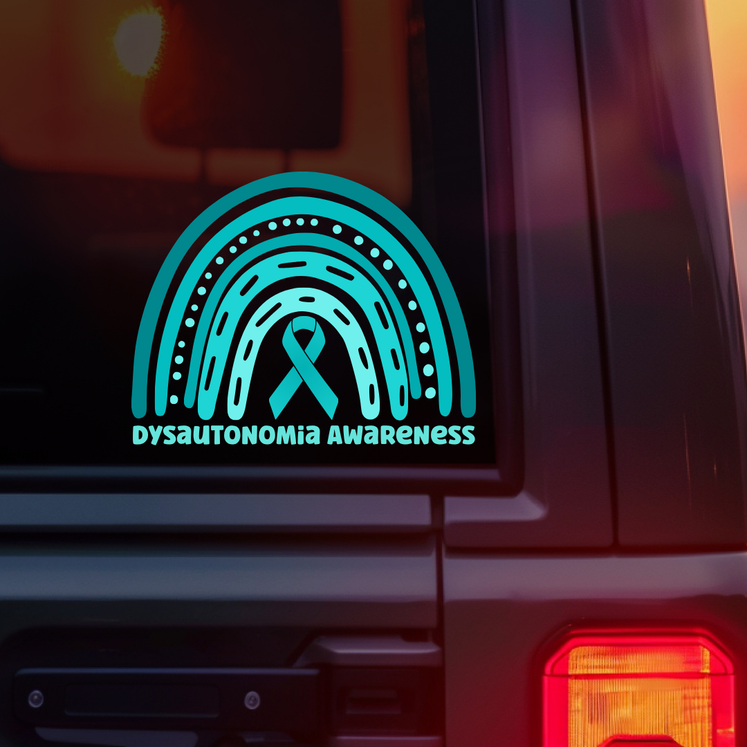 Dysautonomia Awareness Rainbow Car Decal