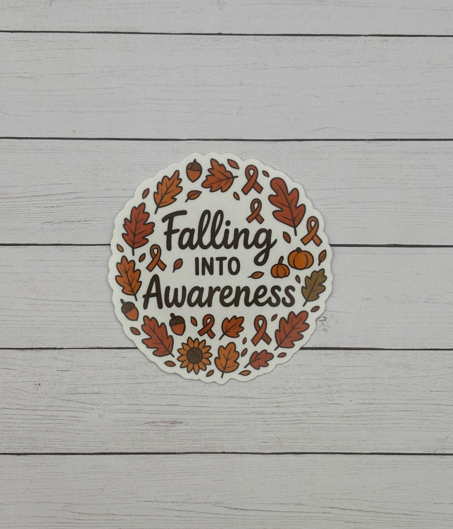 Falling into Awareness Fall Sticker
