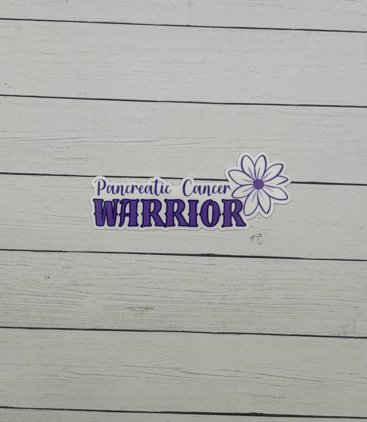 Pancreatic Cancer Warrior Flower Sticker