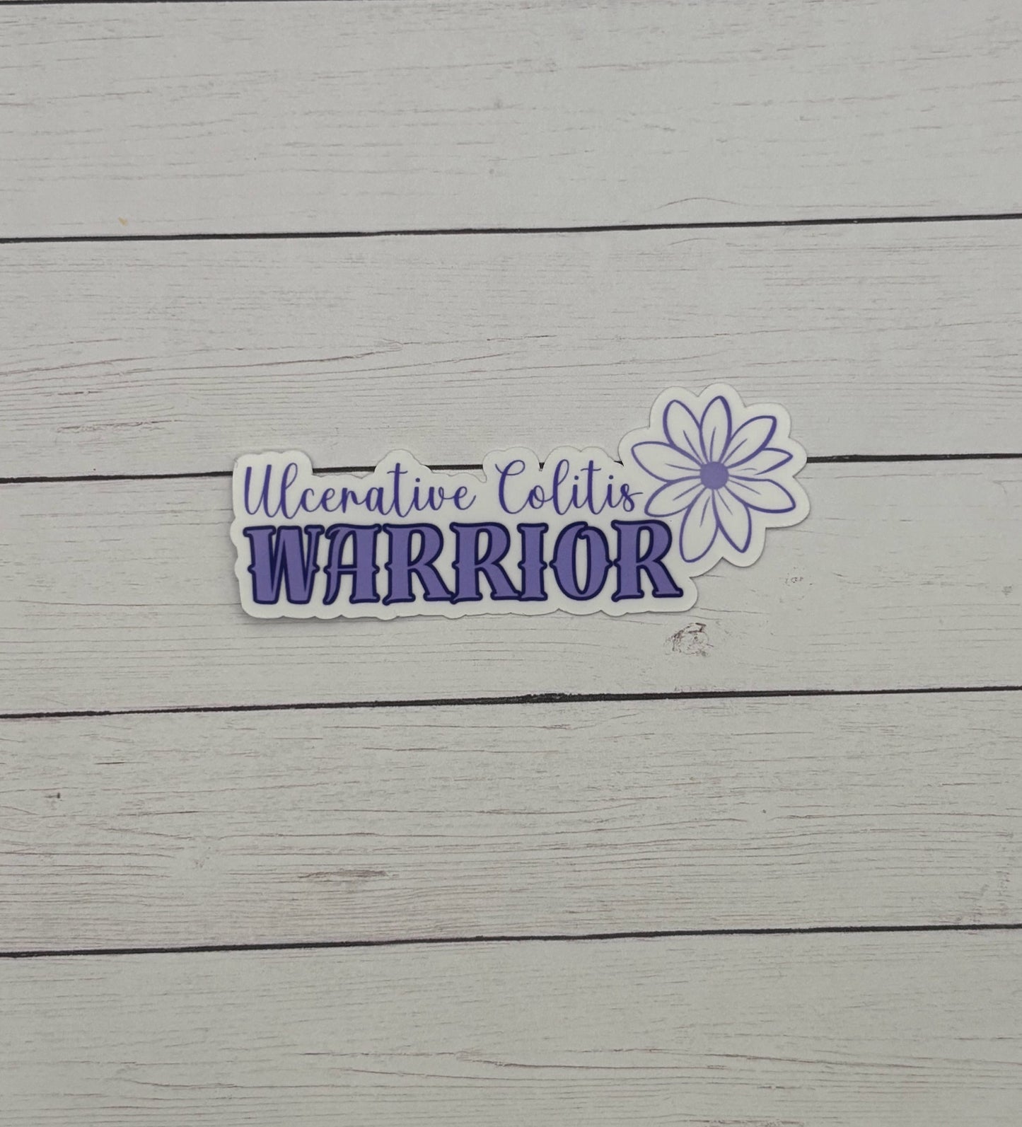 Ulcerative Colitis Warrior Flower Sticker