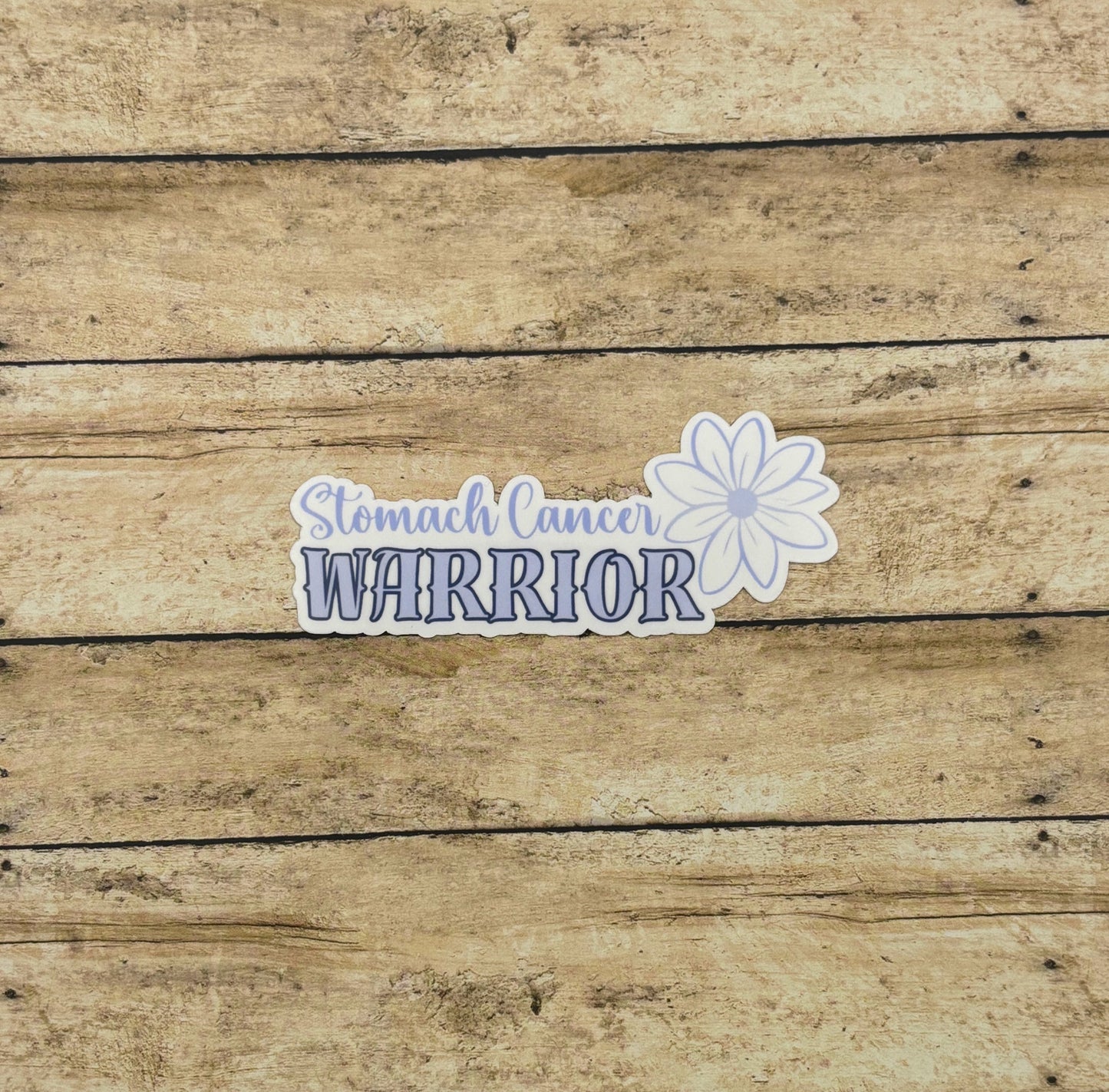Stomach Cancer Warrior Flower Sticker