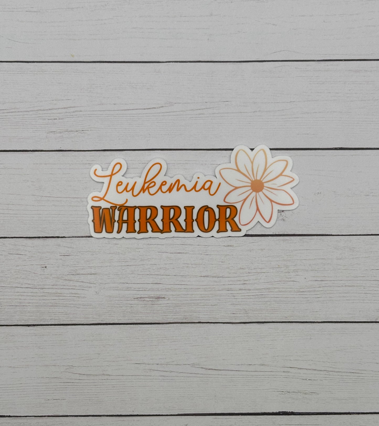 Leukemia Warrior Flower Sticker