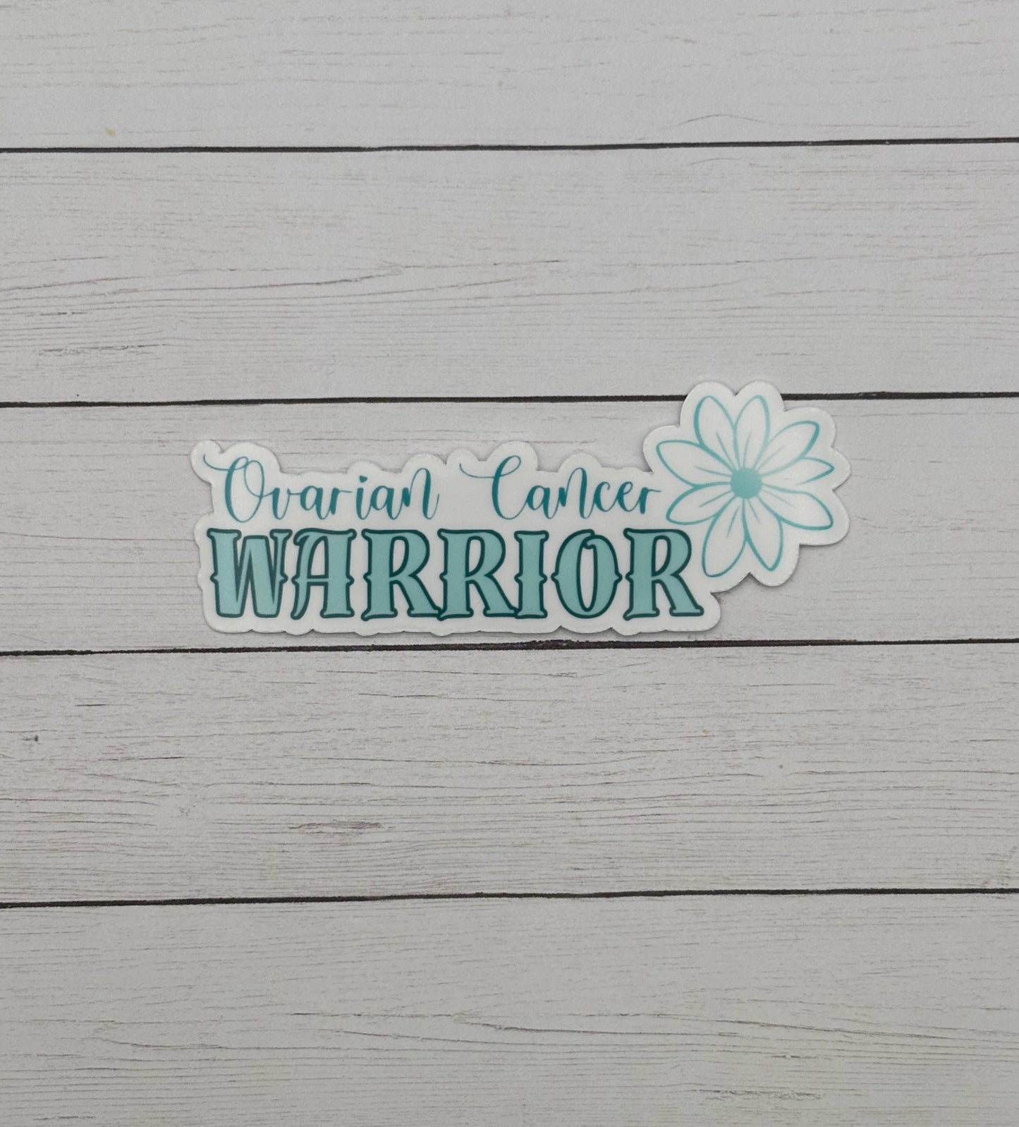 Ovarian Cancer Warrior Flower Sticker