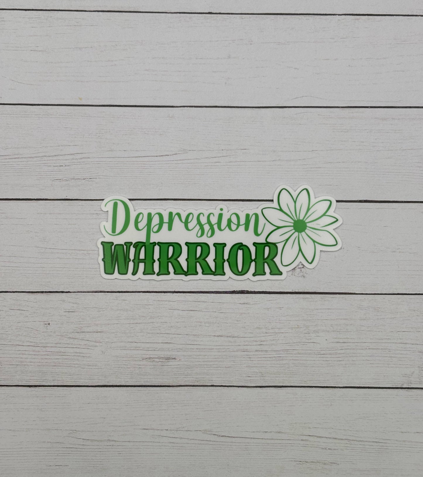 Depression Warrior Flower Sticker