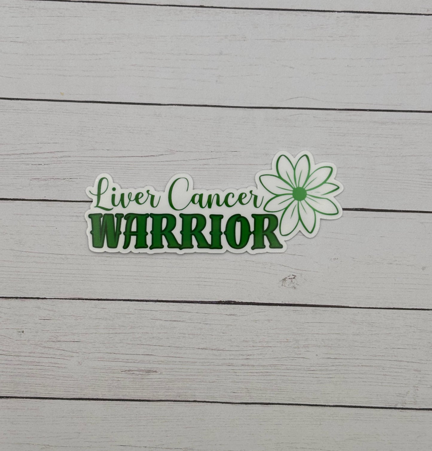 Liver Cancer Warrior Flower Sticker