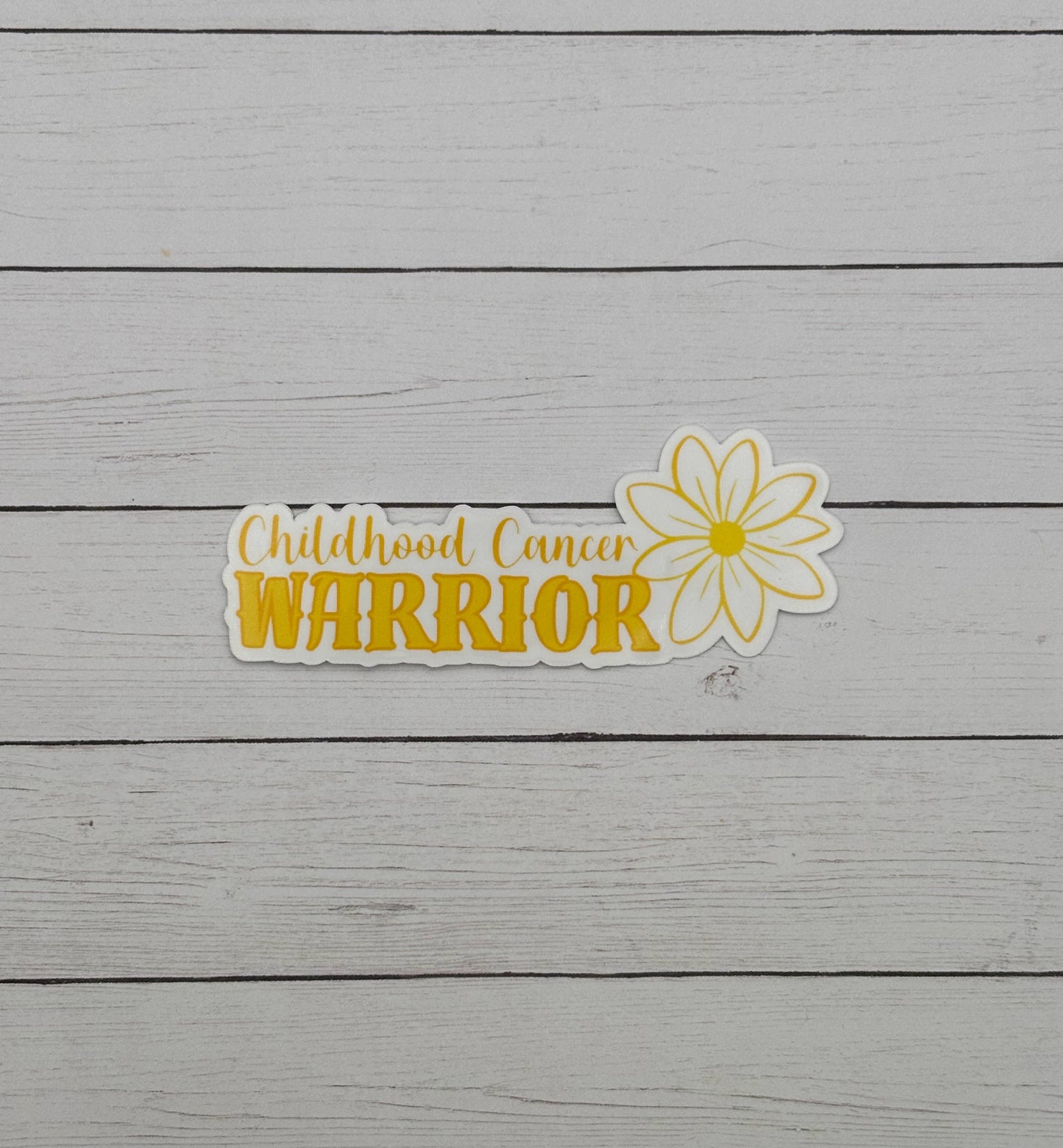 Childhood Cancer Warrior Flower Sticker