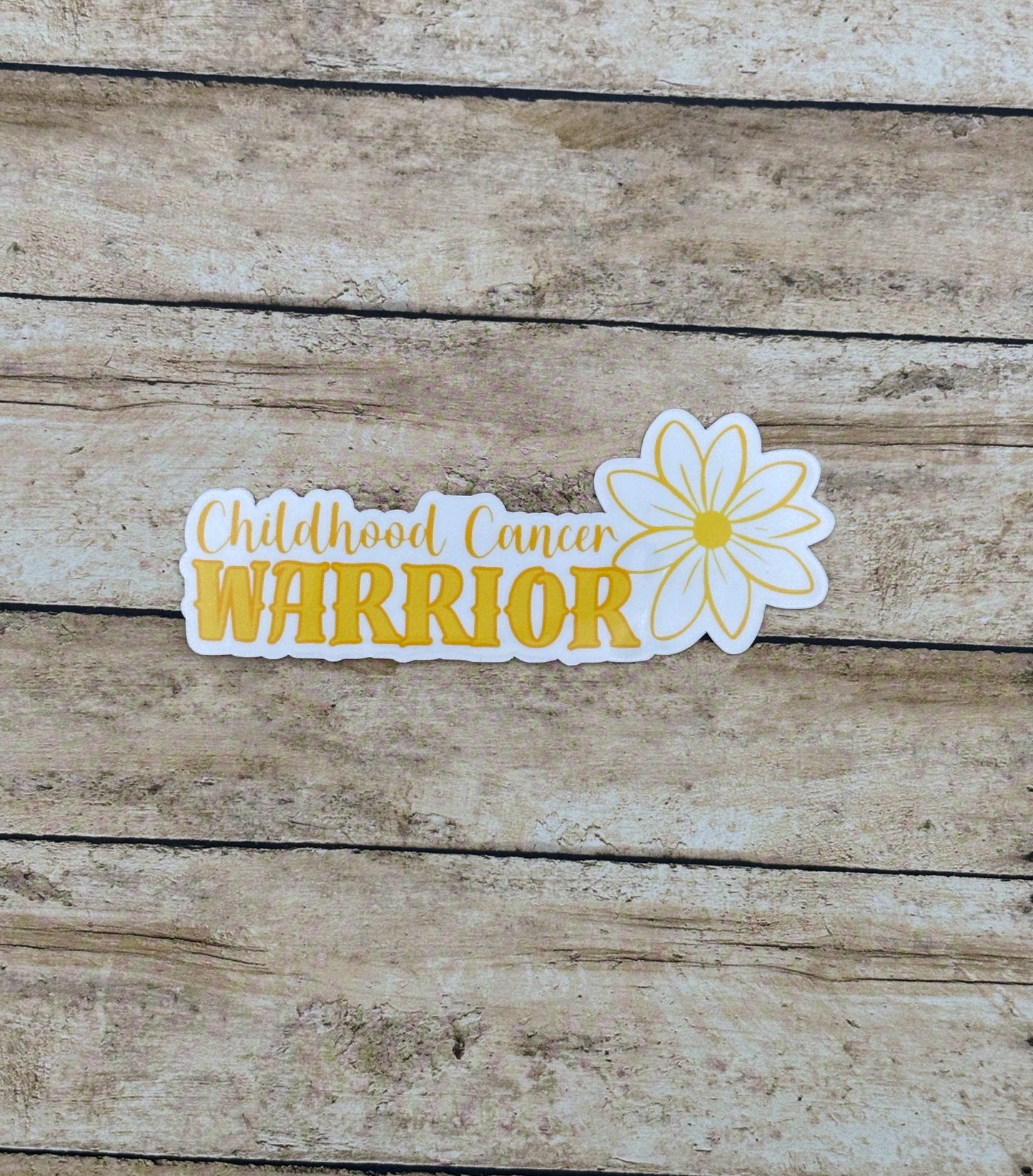 Childhood Cancer Warrior Flower Sticker