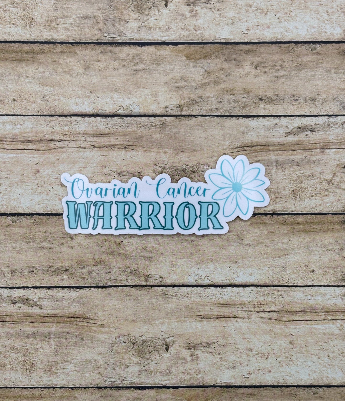 Ovarian Cancer Warrior Flower Sticker