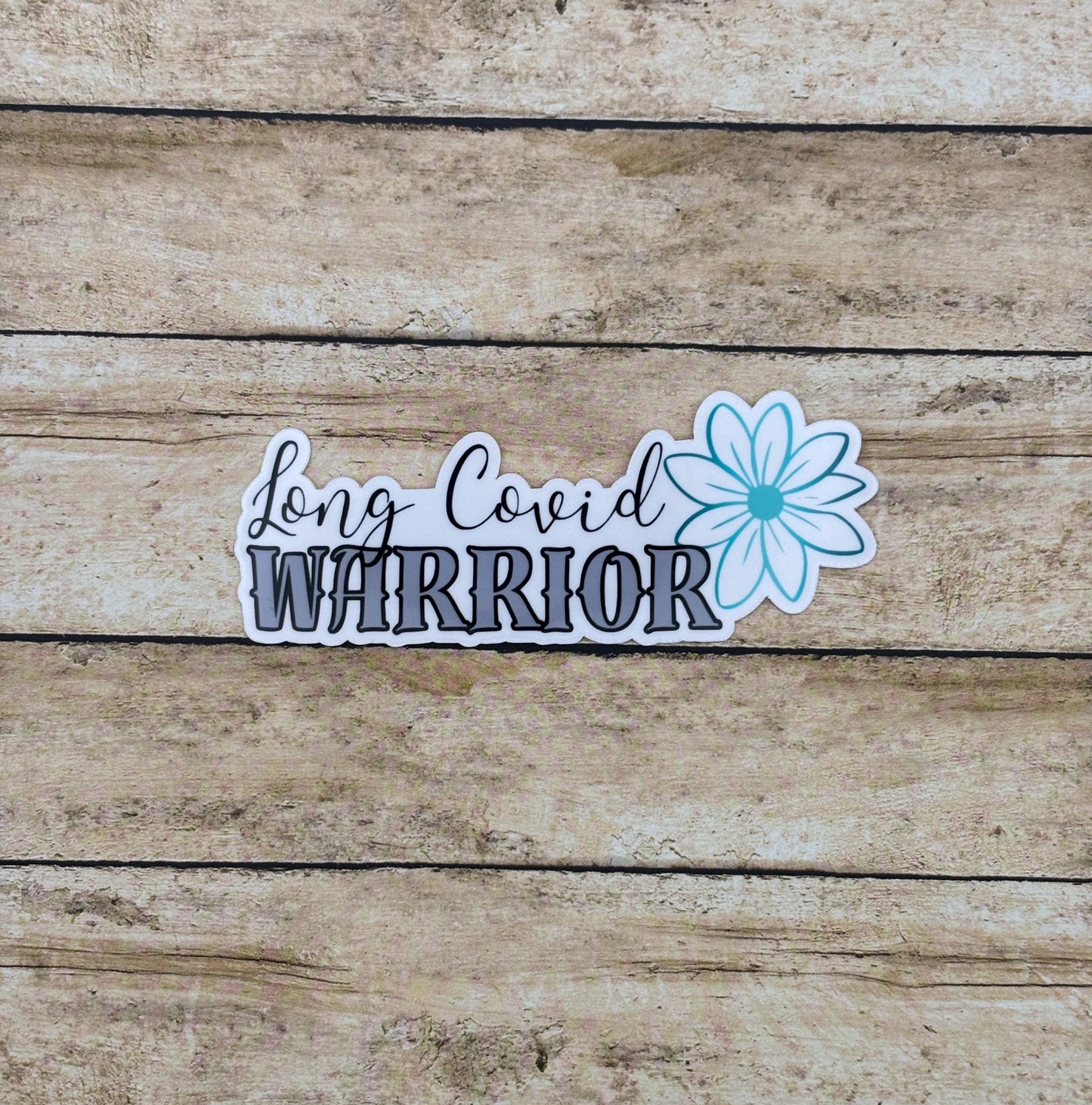 Long Covid Warrior Flower Sticker