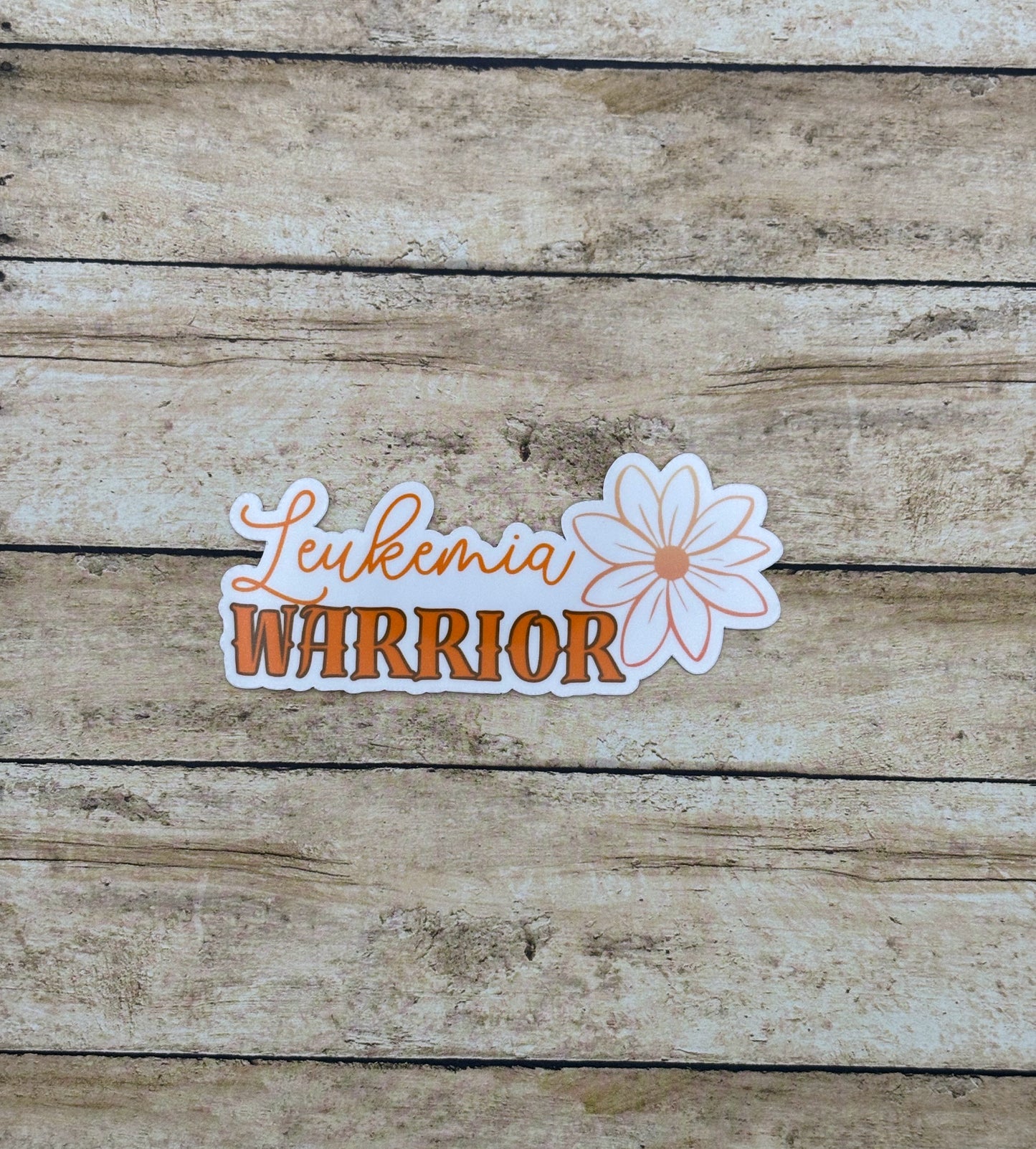 Leukemia Warrior Flower Sticker
