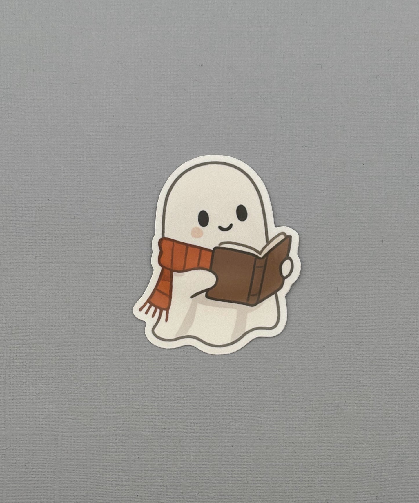 Ghost with Book Sticker