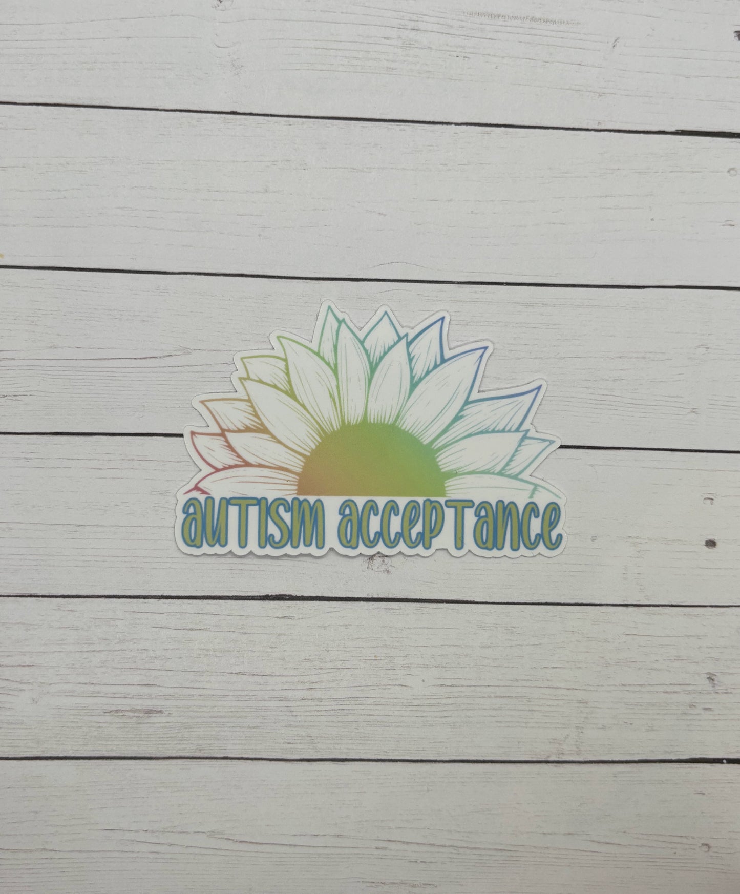 Autism Acceptance Sunflower Sticker or Magnet
