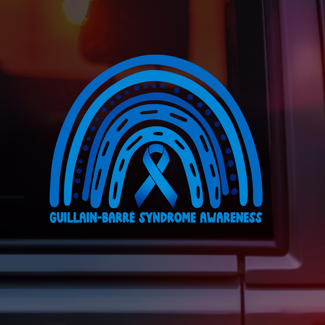 Guillain-Barre Syndrome Awareness Rainbow Car Decal