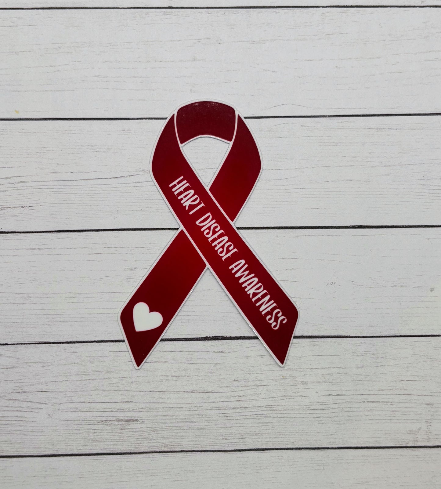 Heart Disease Awareness Ribbon Sticker