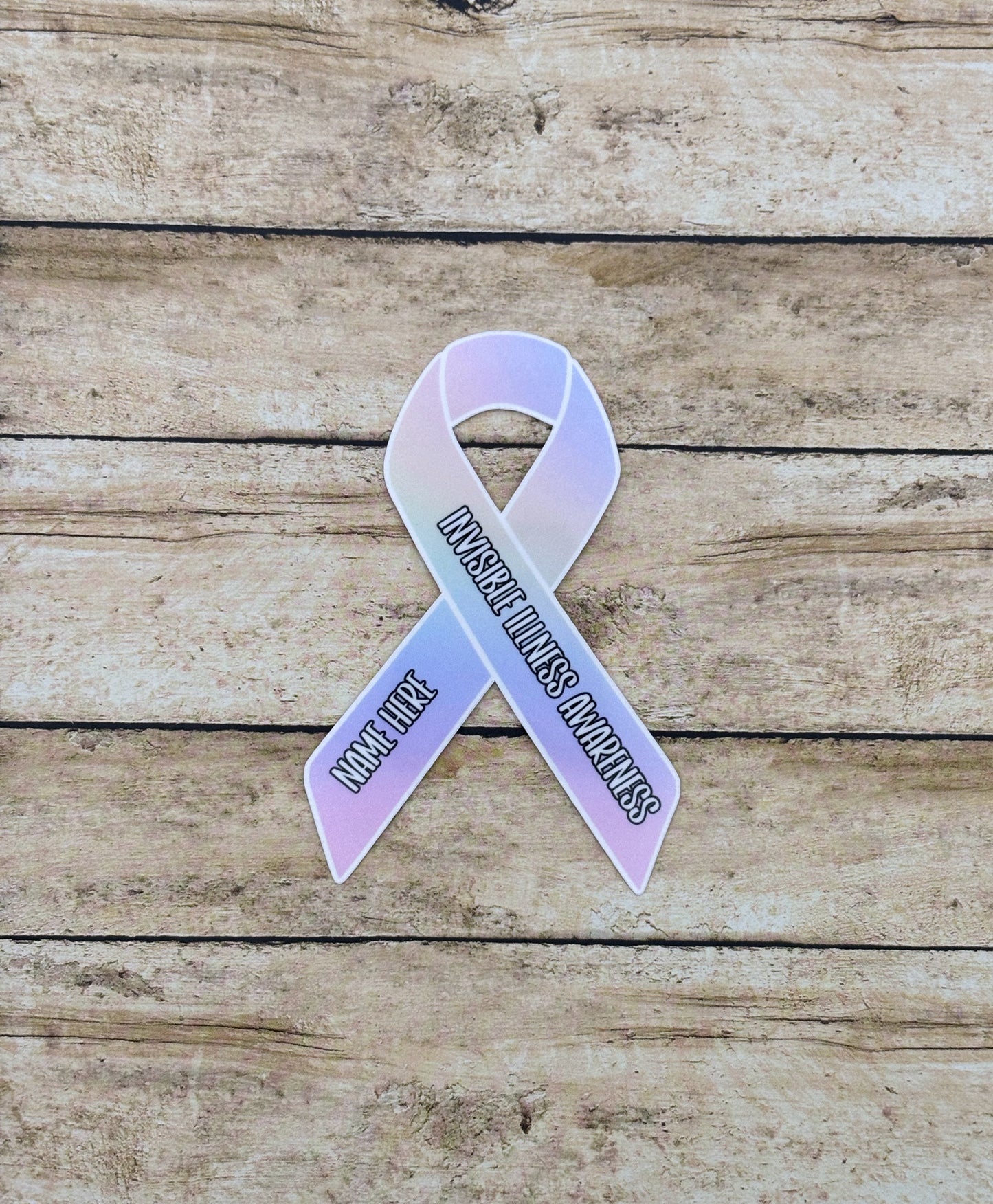 Invisible Illness Awareness Custom Ribbon Sticker