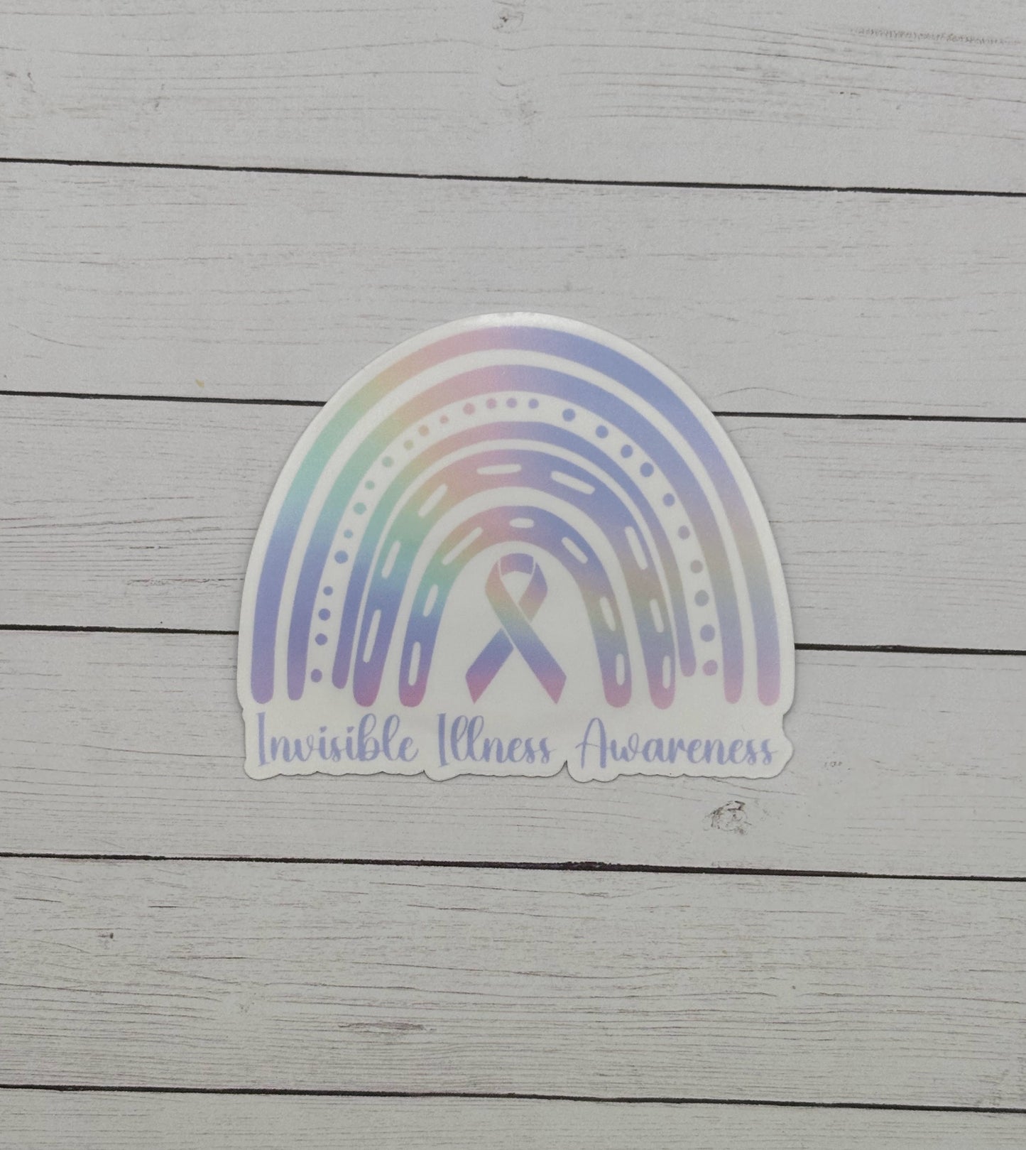 Invisible Illness Awareness Rainbow Sticker