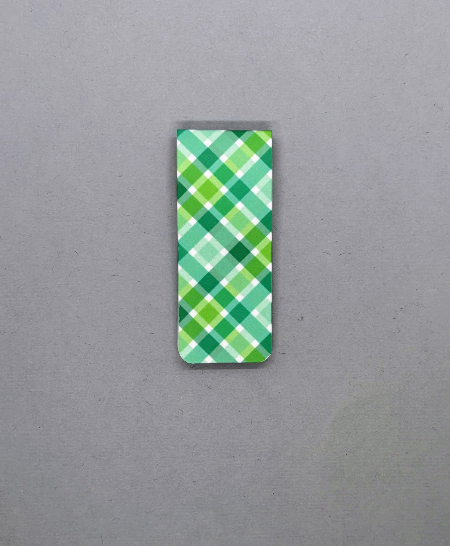 Shamrock Plaid Magnetic Bookmark
