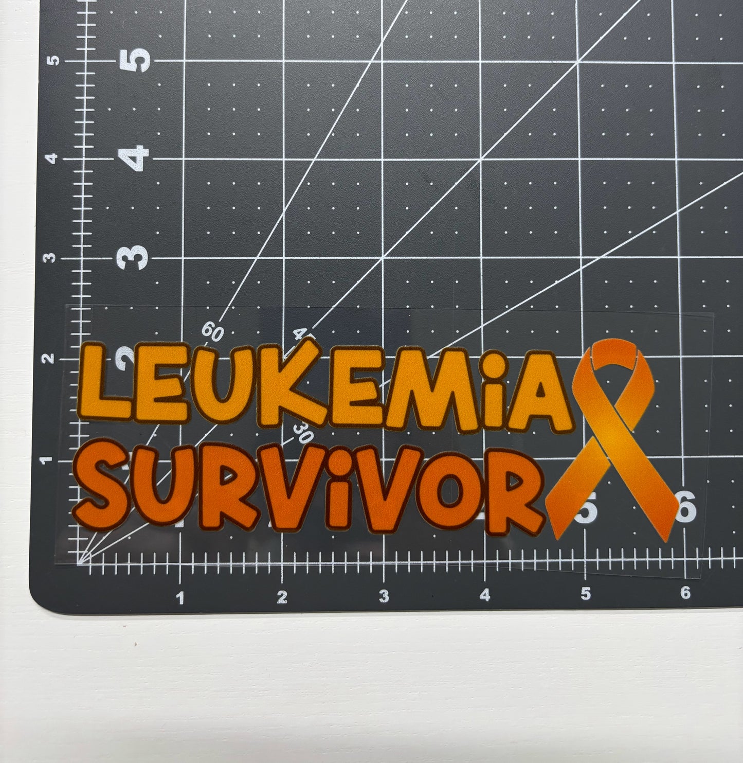 Leukemia Survivor with Ribbon Car Decal