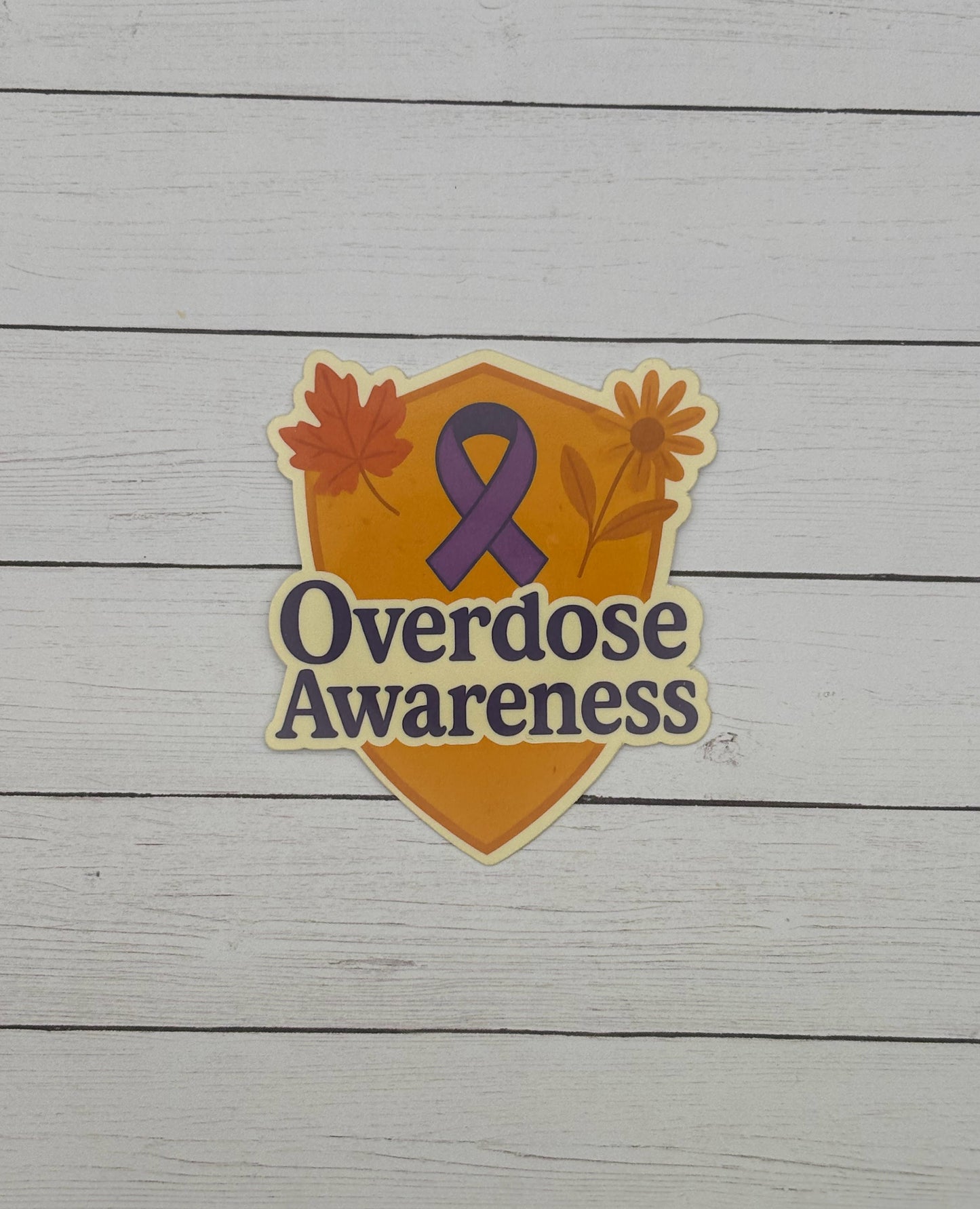Overdose Awareness with Shield Sticker