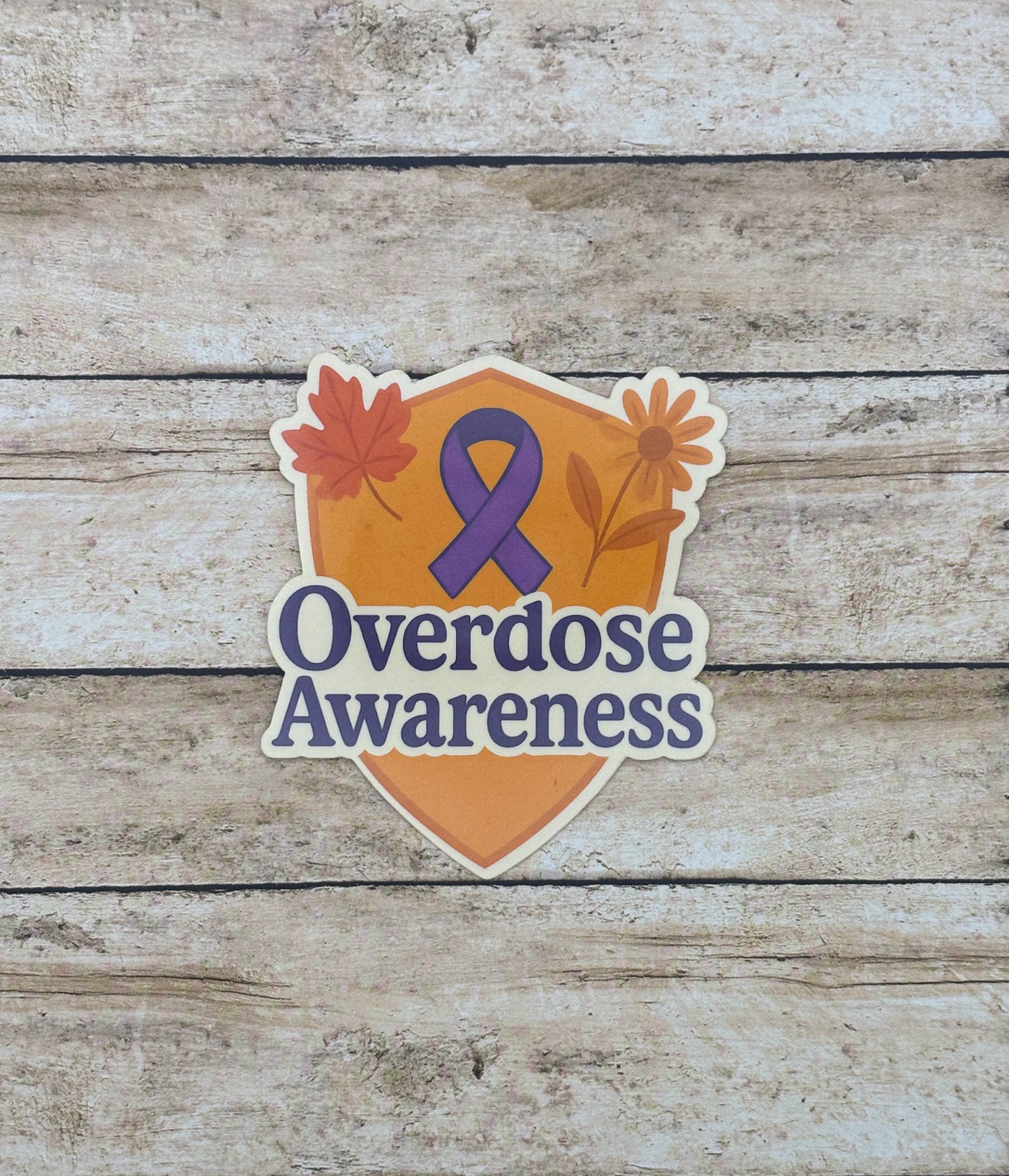 Overdose Awareness with Shield Sticker