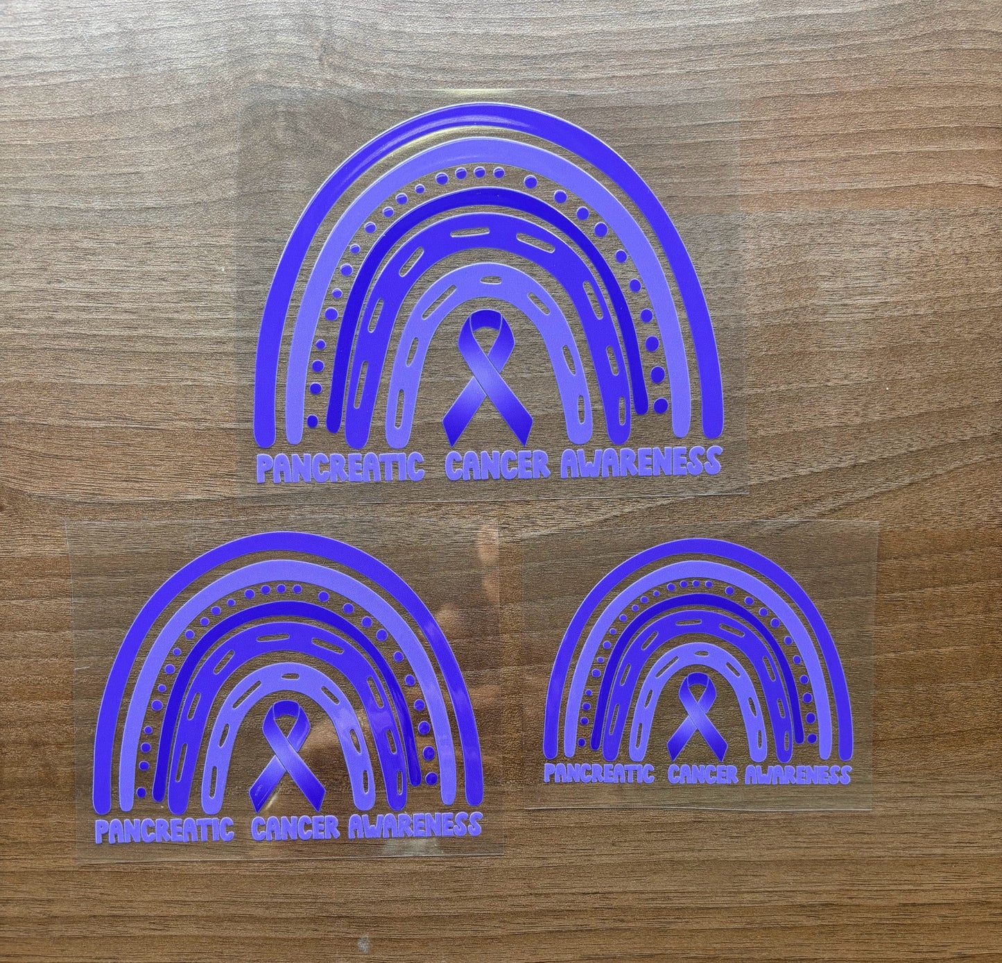 Pancreatic Cancer Awareness Rainbow Car Decal
