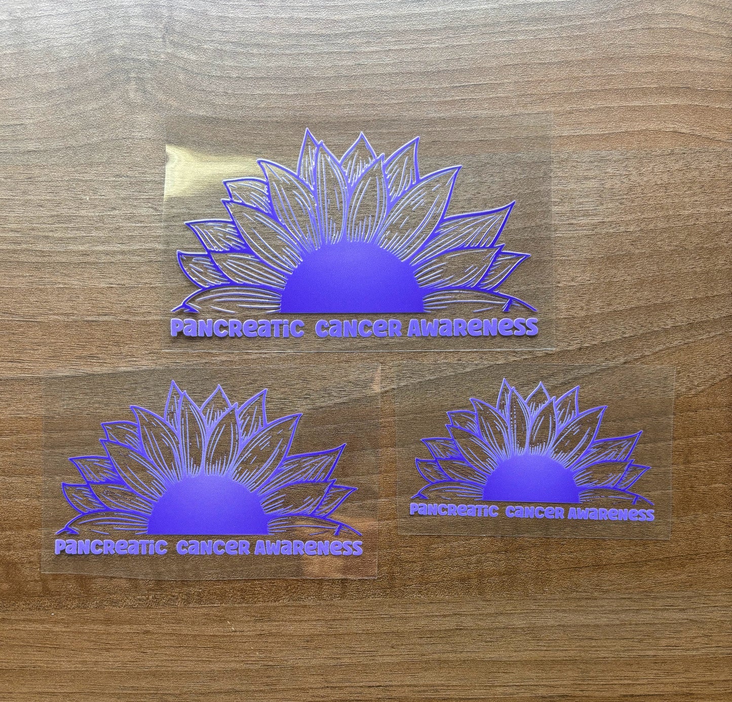 Pancreatic Cancer Awareness Sunflower Car Decal