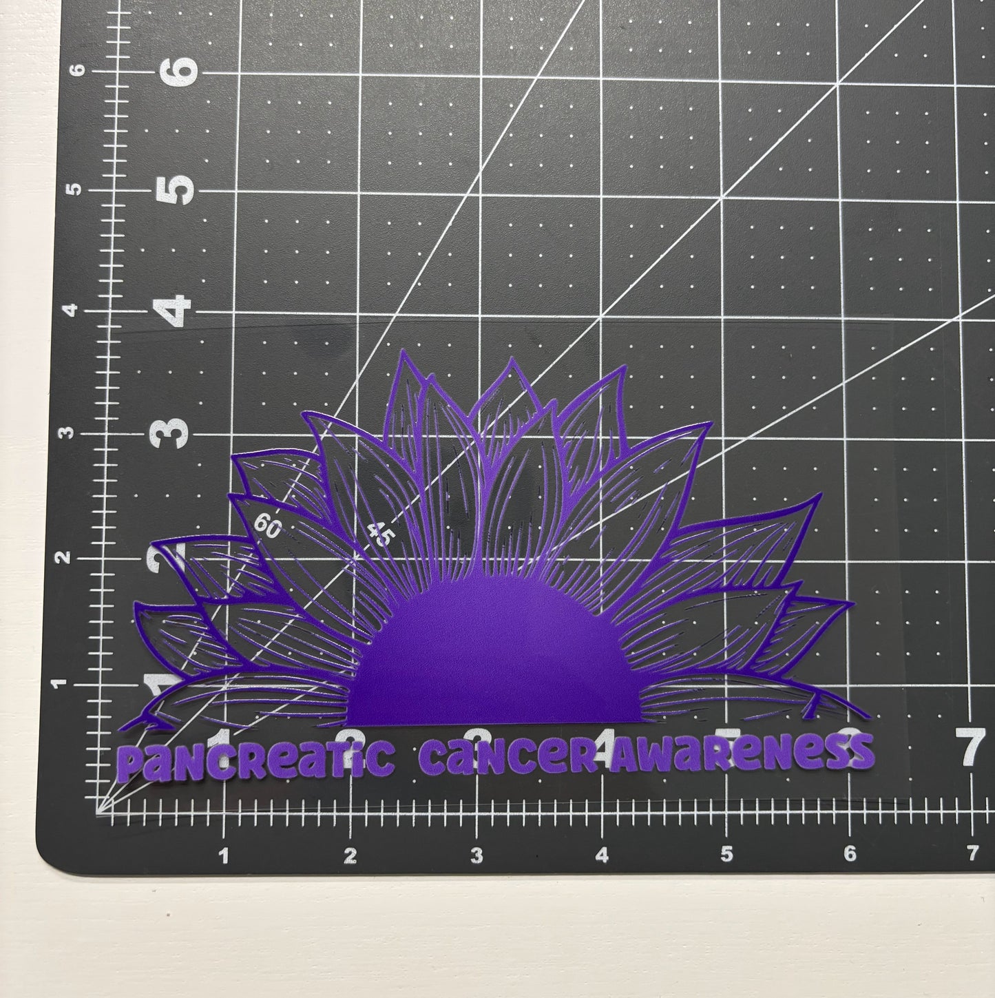 Pancreatic Cancer Awareness Sunflower Car Decal