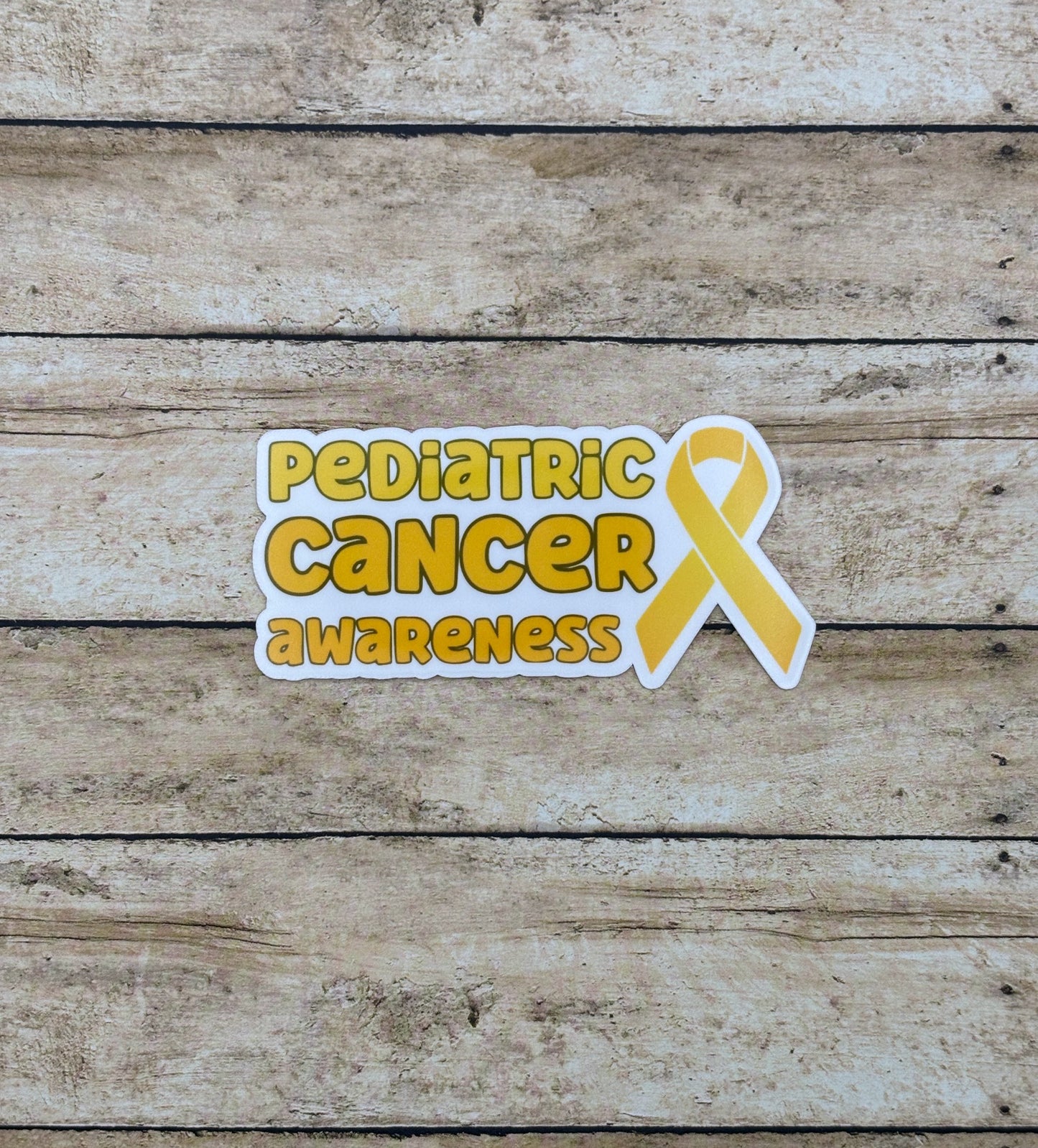 Pediatric Cancer Awareness with Ribbon Sticker