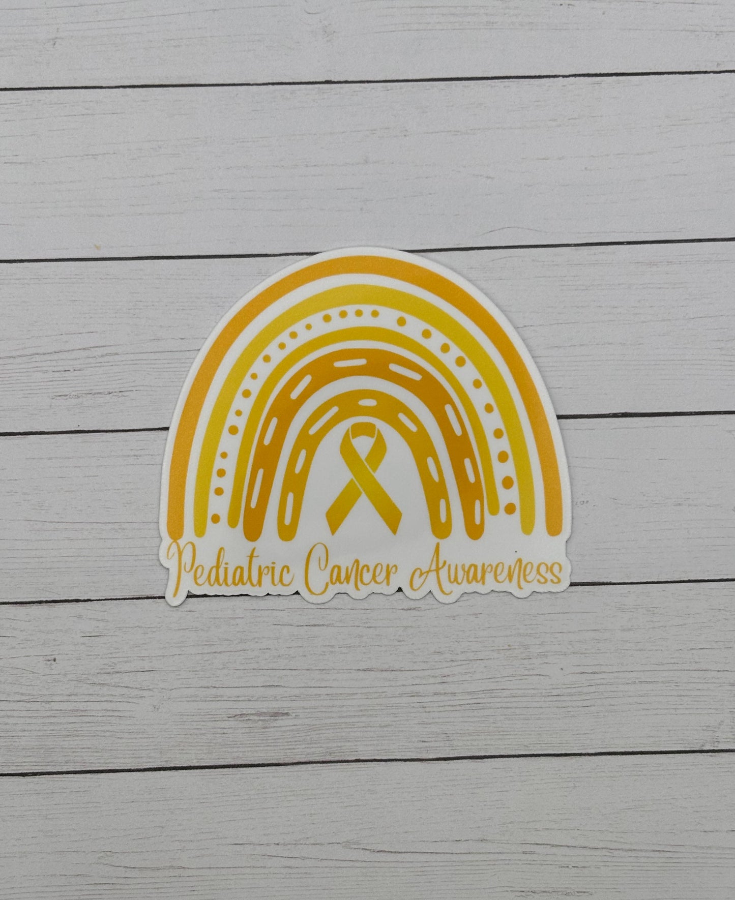Pediatric Cancer Awareness Rainbow Sticker