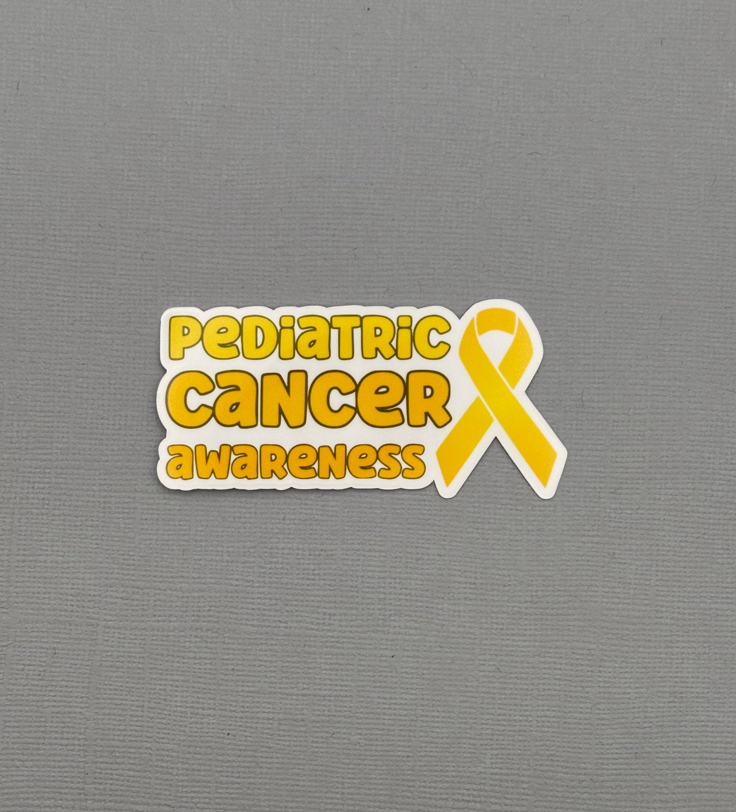 Pediatric Cancer Awareness with Ribbon Sticker