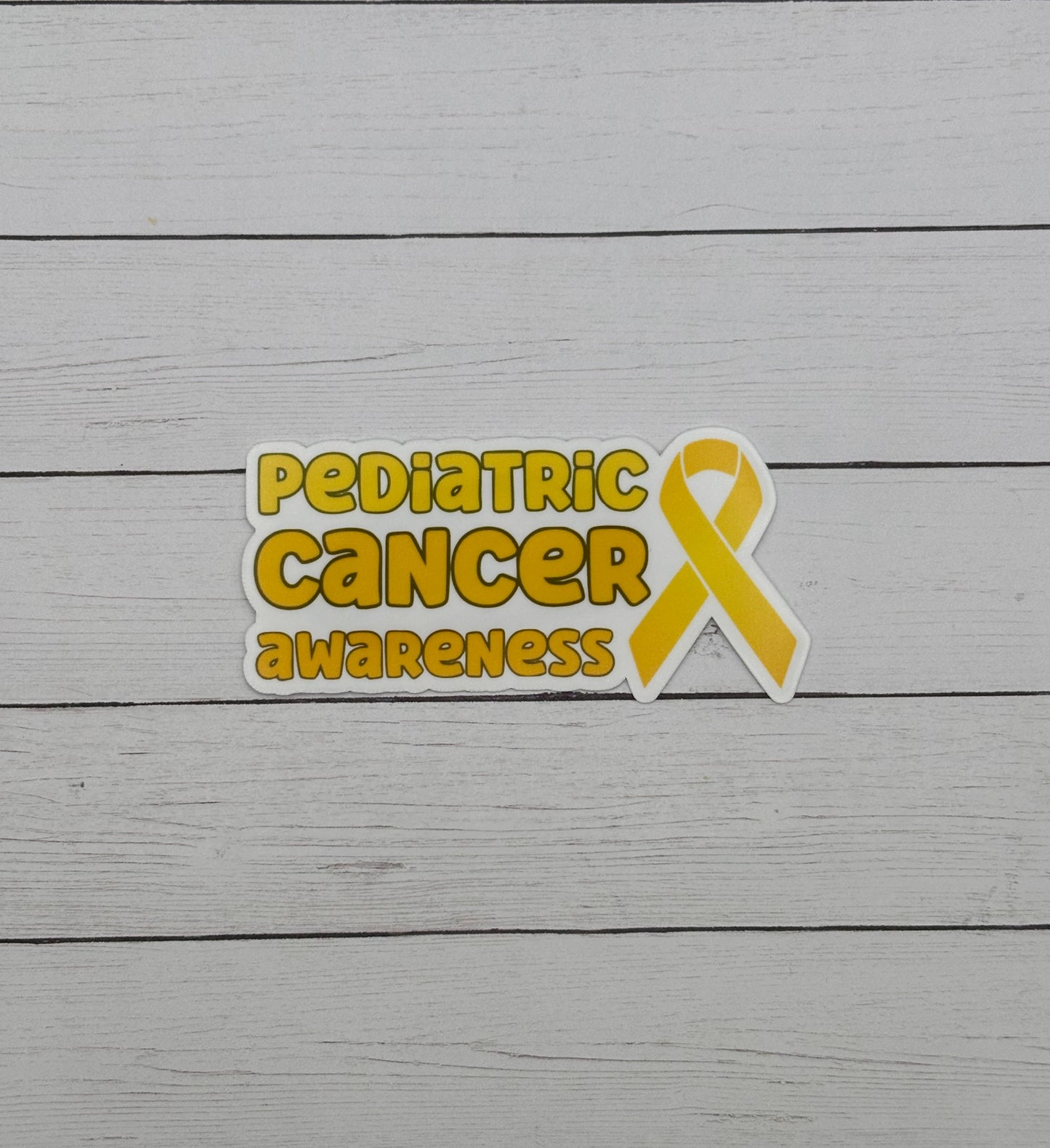 Pediatric Cancer Awareness with Ribbon Sticker