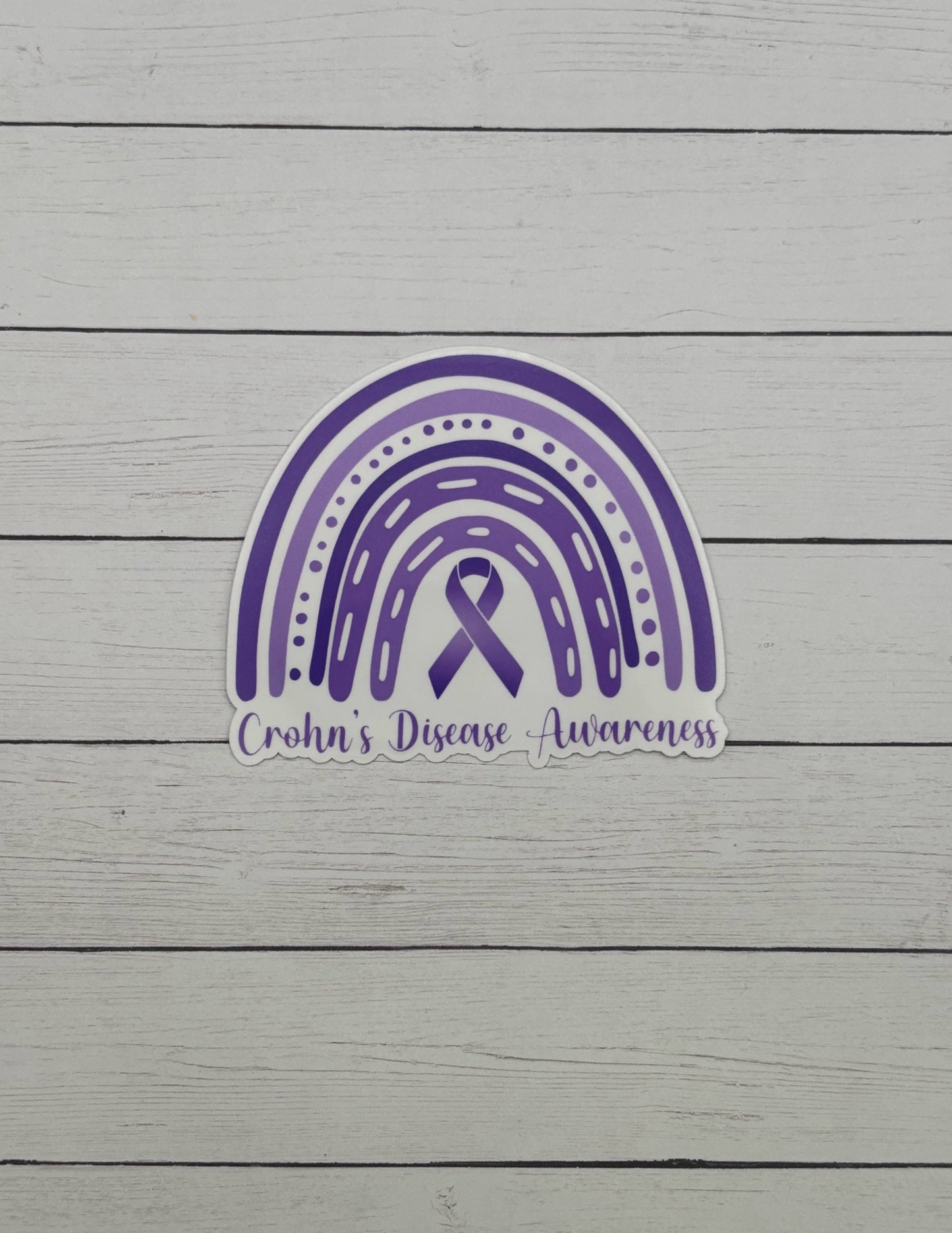 Crohn's Disease Awareness Rainbow Sticker