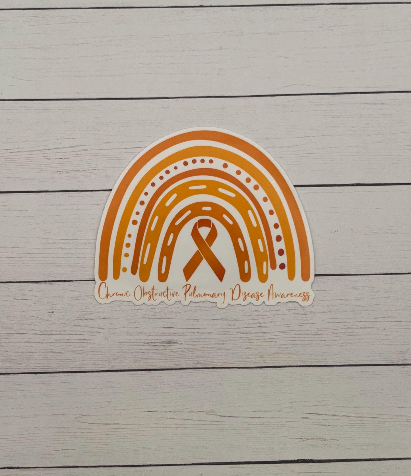 Chronic Obstructive Pulmonary Disease Awareness Rainbow Sticker