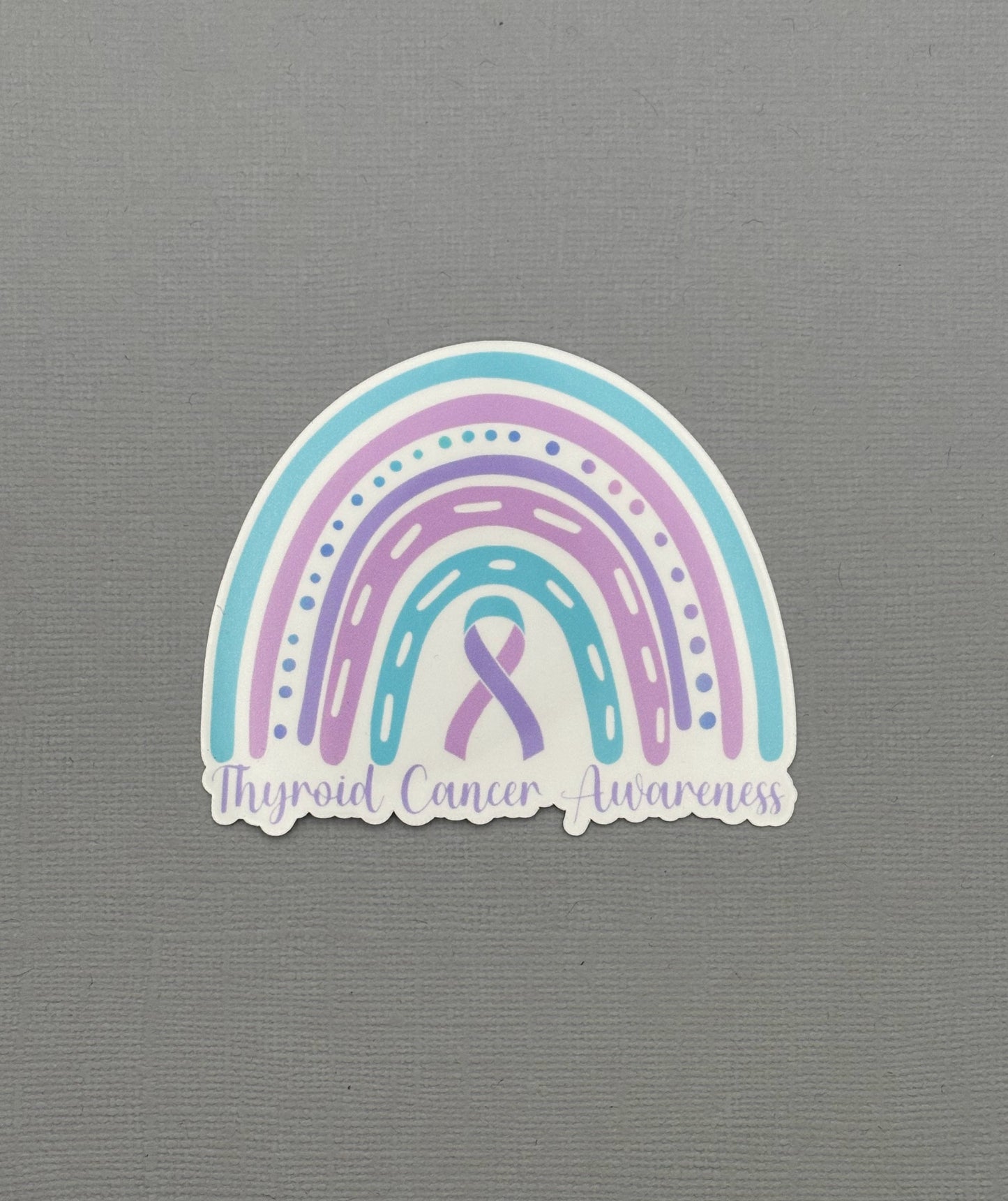 Thyroid Cancer Awareness Rainbow Sticker